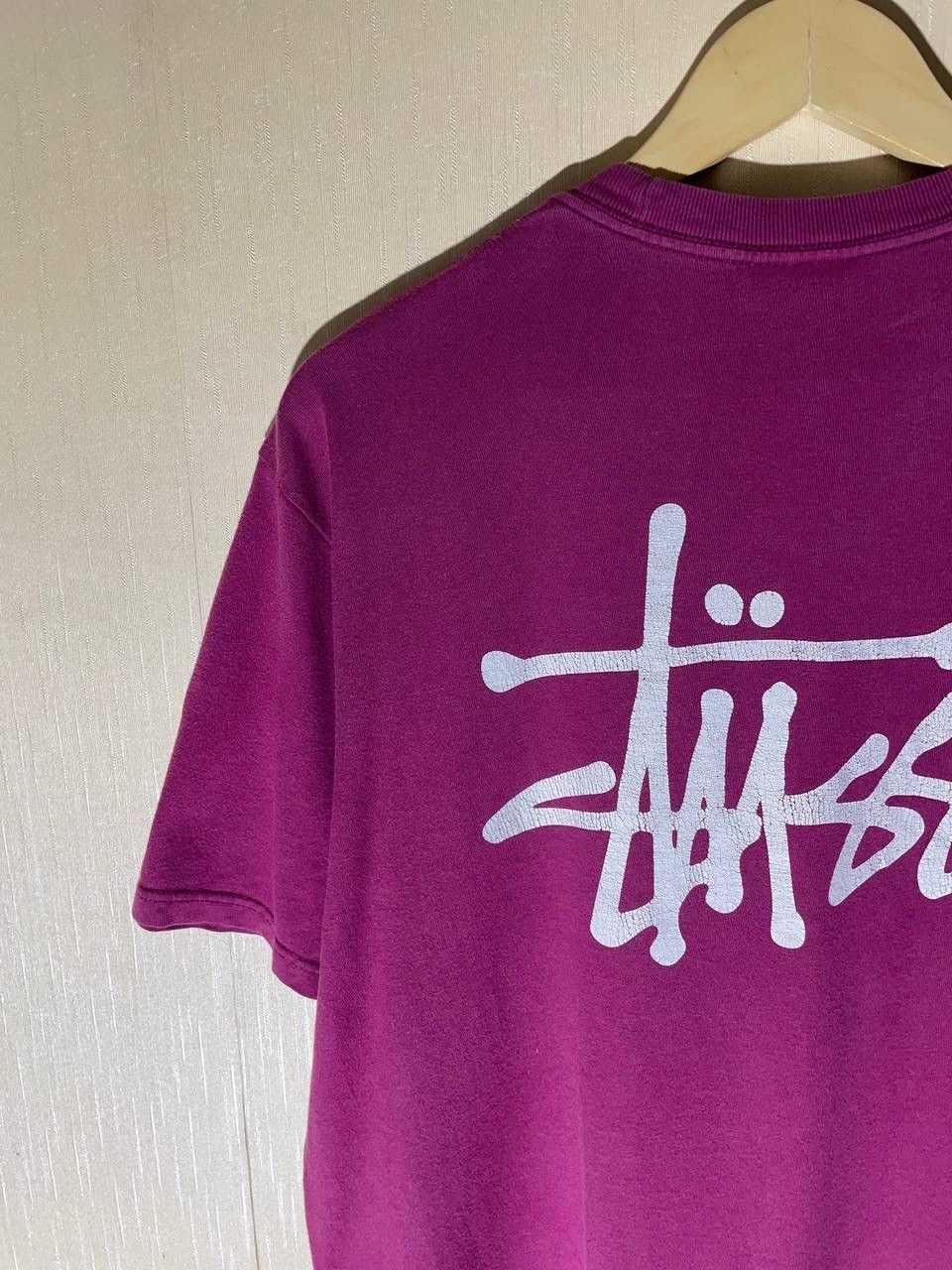 Stussy × Vintage Stussy Vintage Big Logo Pink T Shirt Size US L / EU 52-54 / 3 - 4 Thumbnail