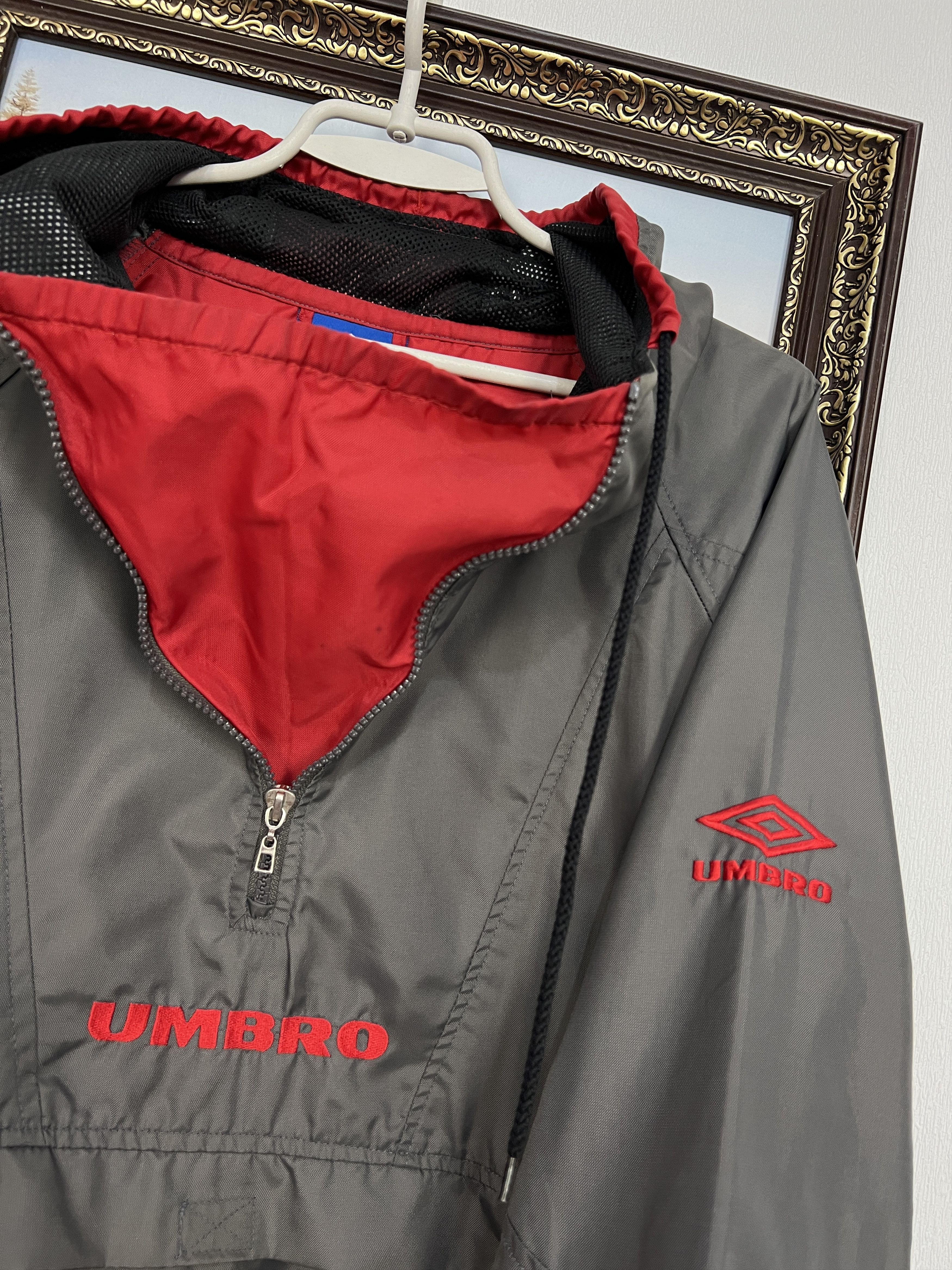 Umbro Manchester United Football Jacket Soccer Hooded Track Size US XL / EU 56 / 4 - 4 Thumbnail