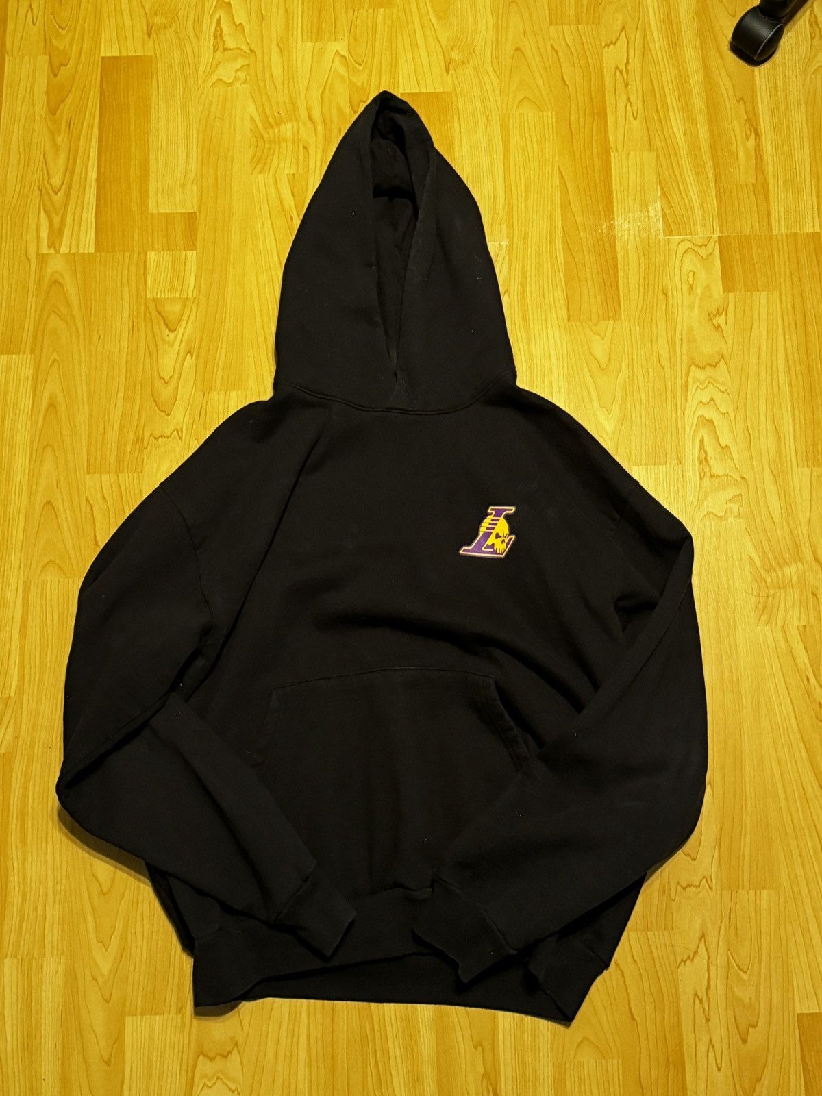 image of L A Lakers x Lakers Warren Lotas La Lakers Lebron Hoodie in Black, Men's (Size XL)