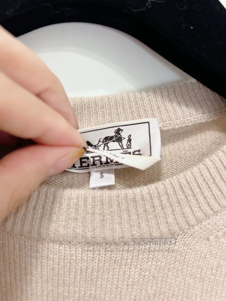 Hermes Hermes Beige Horse Racing Pattern Men's Cashmere Sweater Size US S / EU 44-46 / 1 - 9 Thumbnail