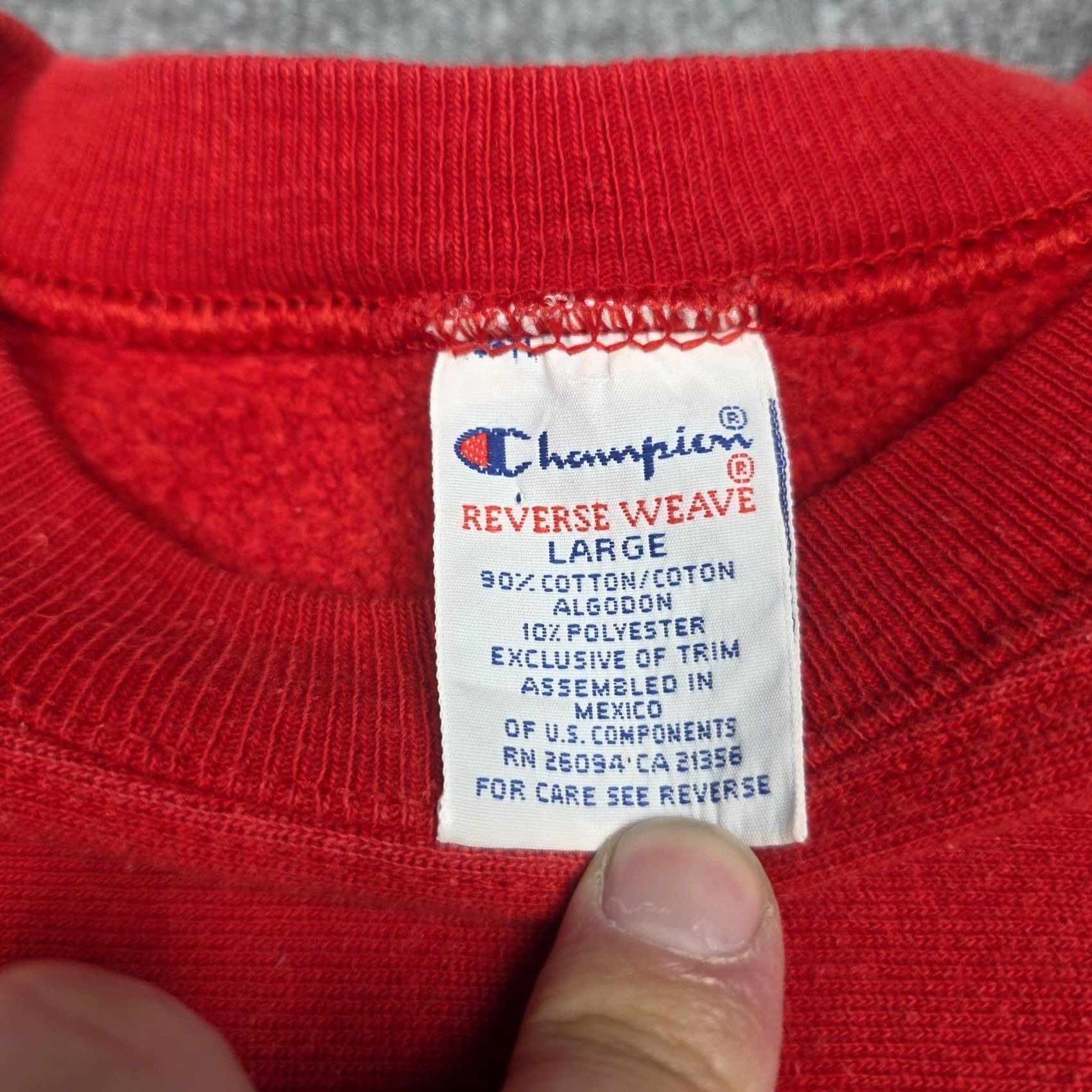 Champion VINTAGE Champion Reverse Weave Sweatshirt Men’s Large Red Cincinnati Ohio Size US L / EU 52-54 / 3 - 5 Thumbnail