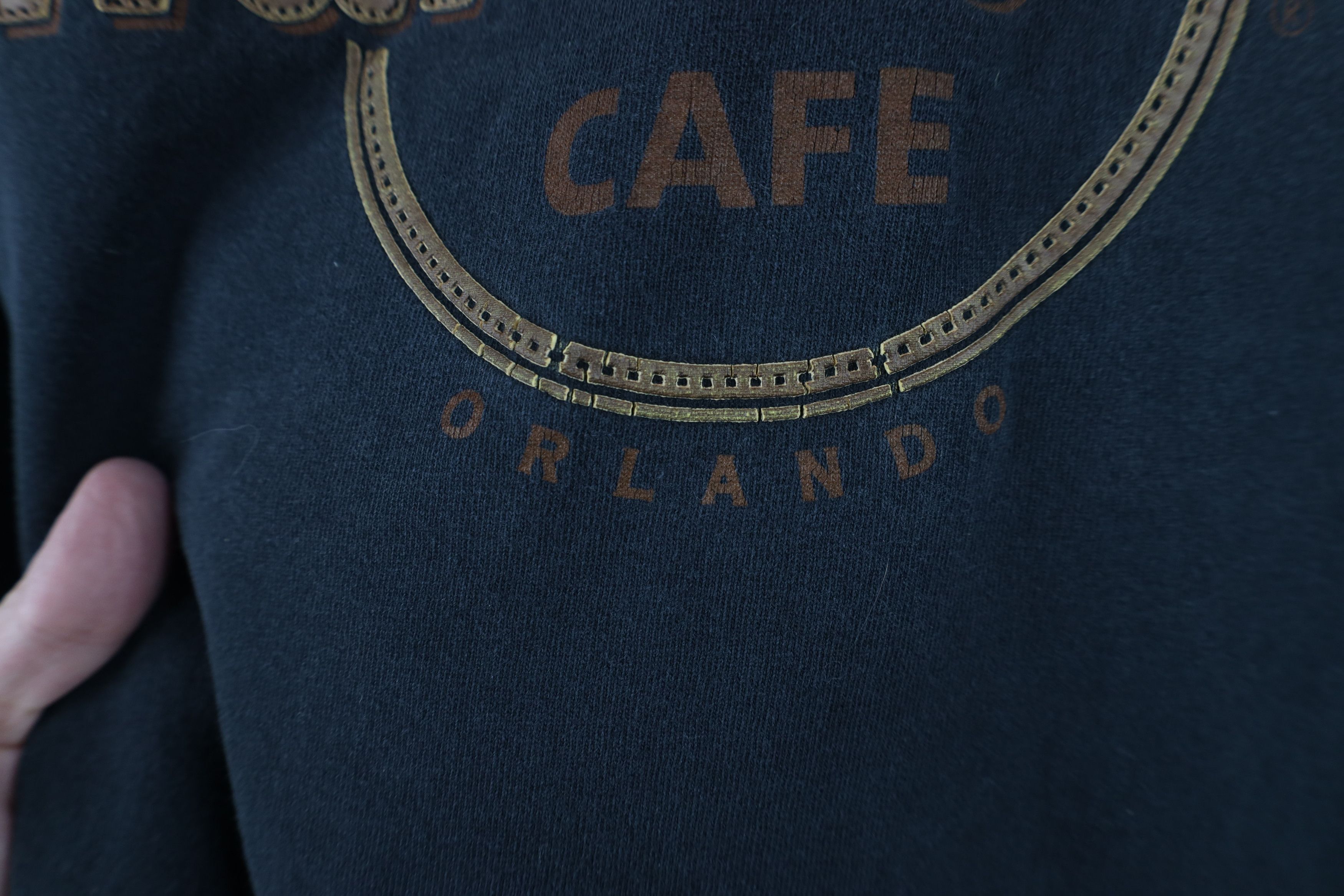 Hard Rock Cafe Vintage 90s Hard Rock Cafe Spell Out Orlando T-Shirt Black Size US XL / EU 56 / 4 - 5 Thumbnail