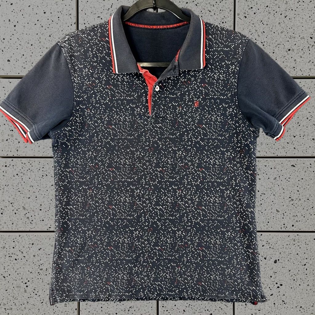 Carolina Herrera Polo Shirt Mens Small Navy/Red Short Sleeve Preppy Luxury in Blue, Men's