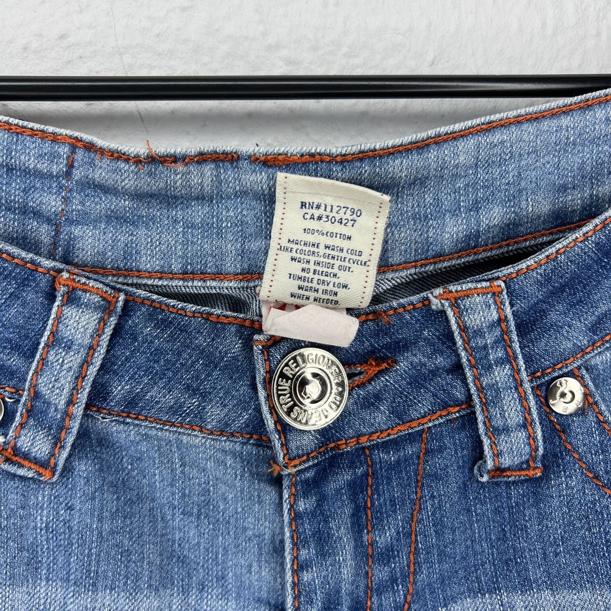True Religion × Vintage True Religion Vintage Jeans Denim Trousers Embroidered Logo Size 26" / US 2 / IT 38 - 7 Thumbnail