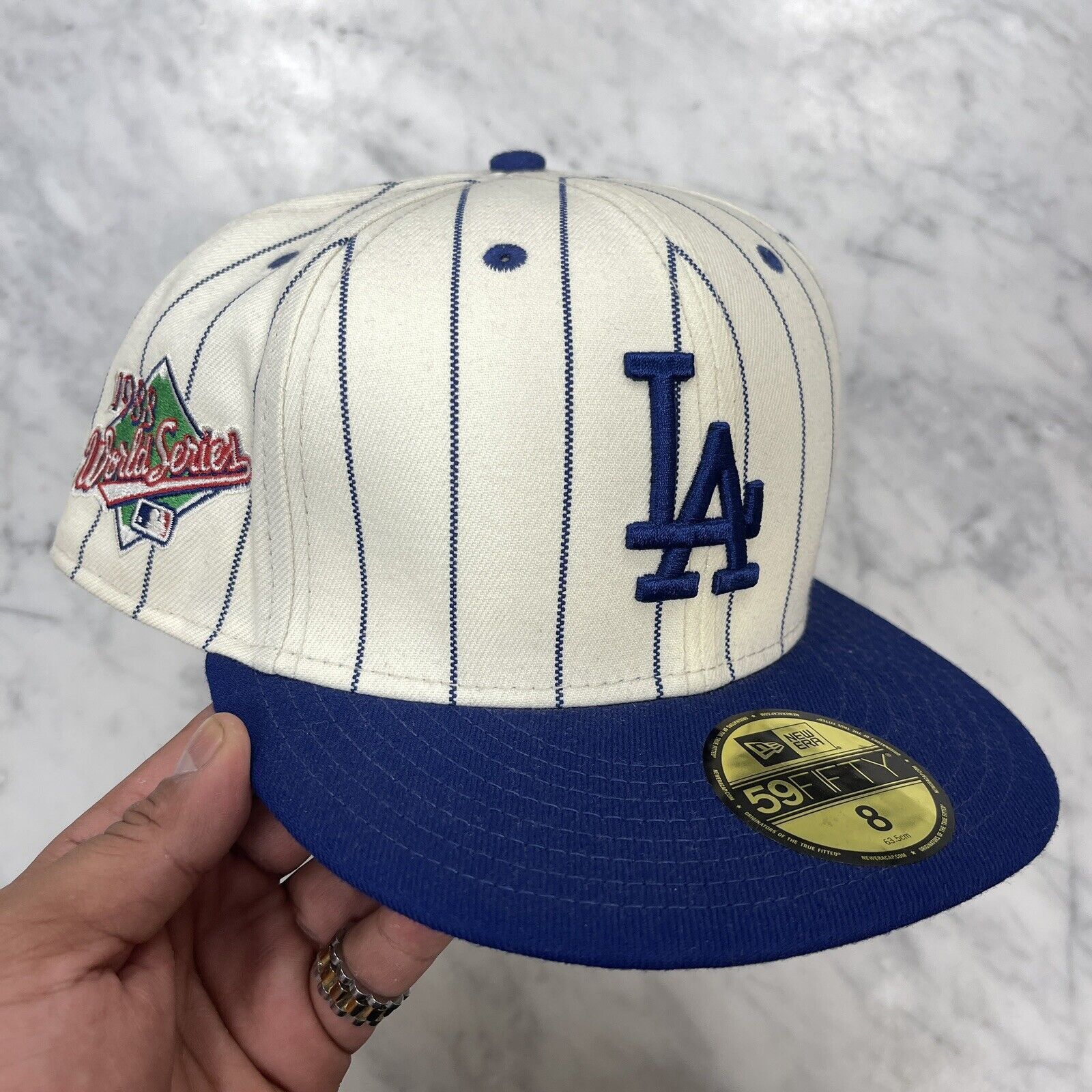 New Era Los Angeles Dodgers 1988 World Series Pin Striped Cap Hat 8 Size ONE SIZE - 1 Thumbnail