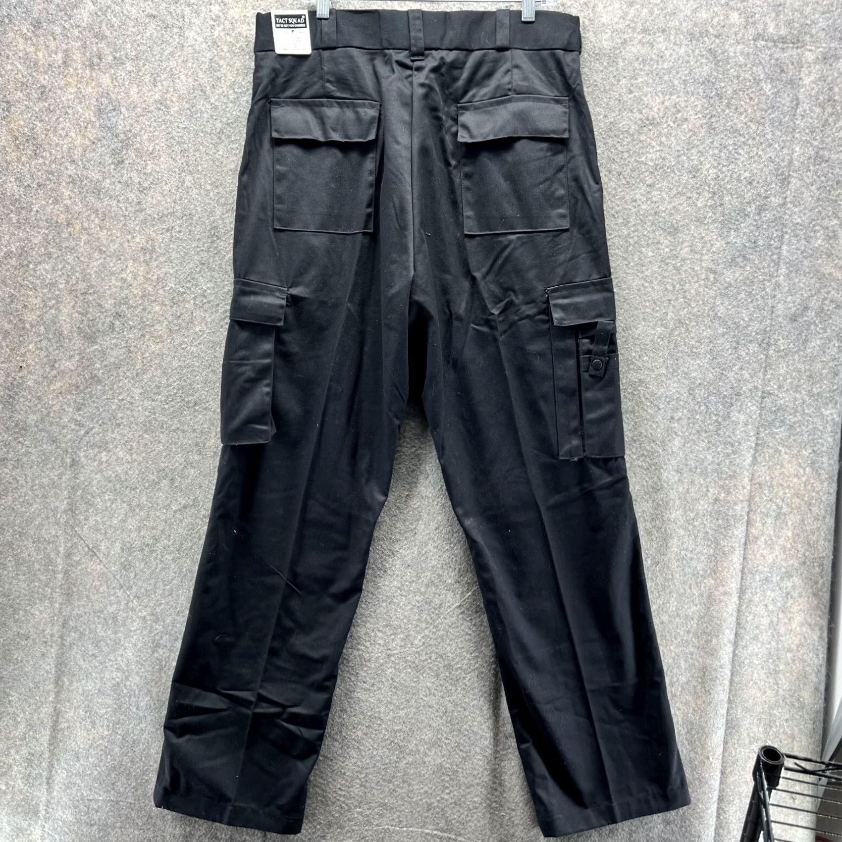 Vintage Tact Squad Pants Men 36 Reg Black Polyester Tactical Cargo Casual Police Size US 36 / EU 52 - 2 Thumbnail
