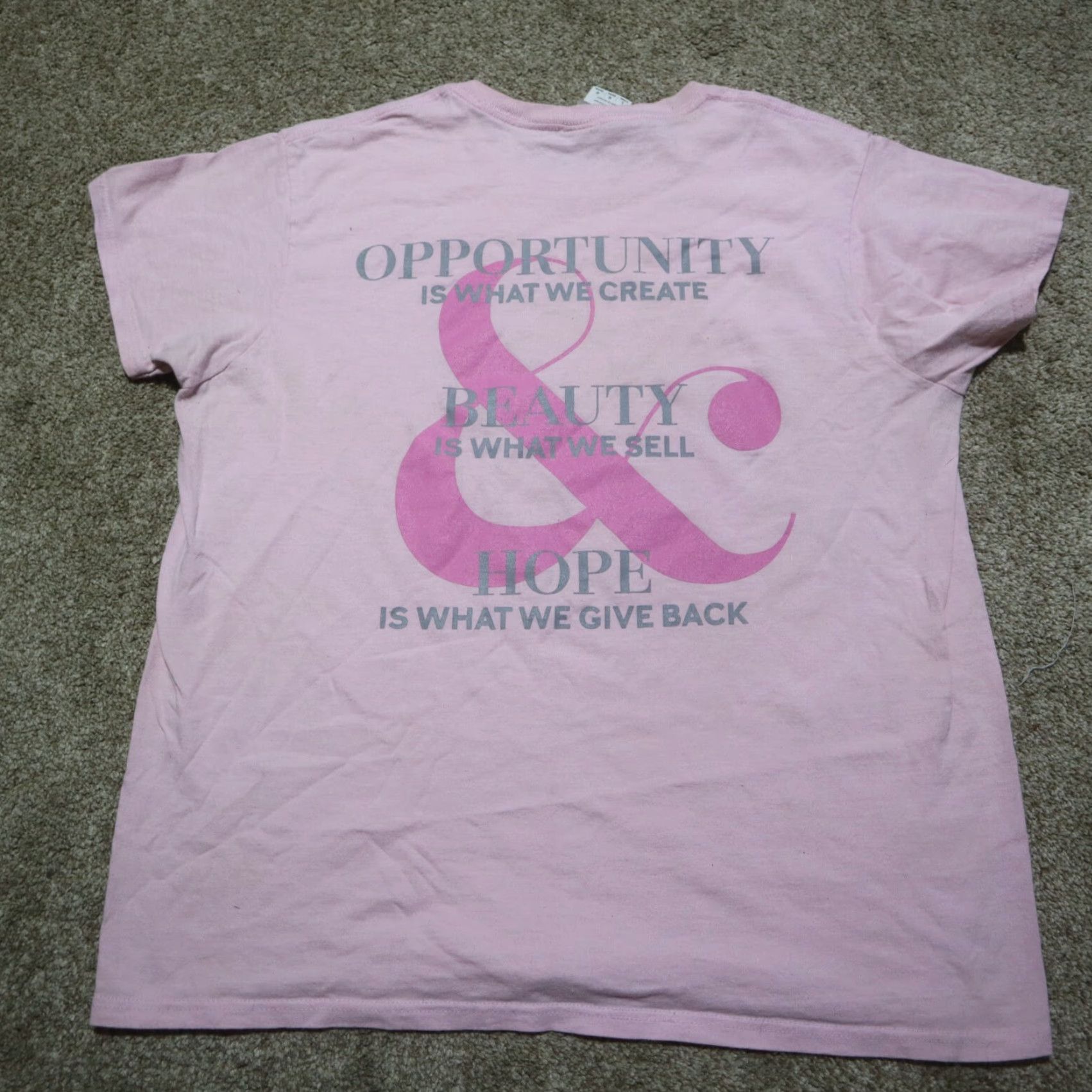 Vintage Mary Kay Pink Tee T-Shirt Short Sleeve Adult Women's Large L Shirt Pink 100% Cotton Graphic Tee Women Size L / US 10 / IT 46 - 7 Thumbnail