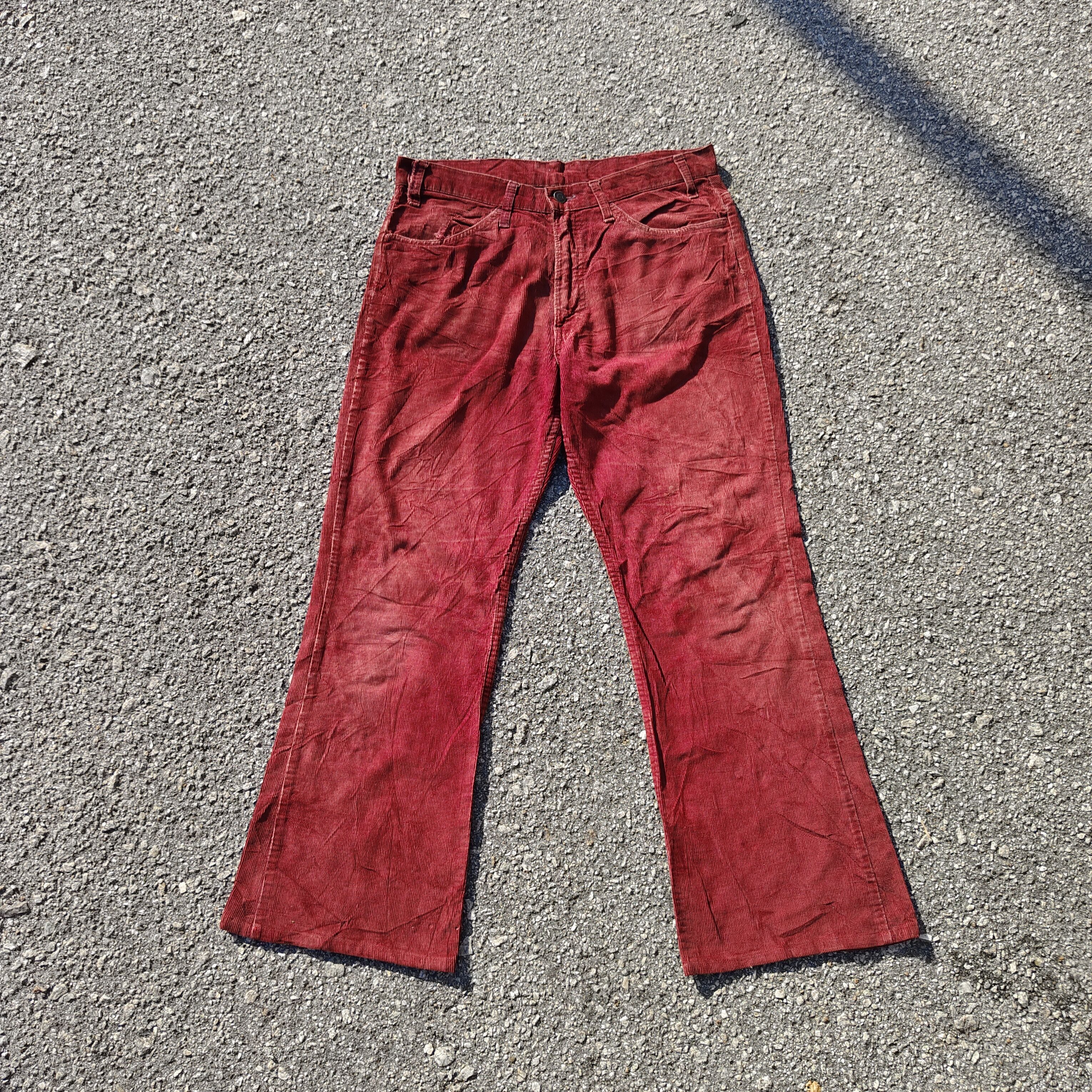Levi's Rare Vintage 70s Levi's Big E Corduroy Flare Boot Cut Pant Size US 32 / EU 48 - 1 Thumbnail