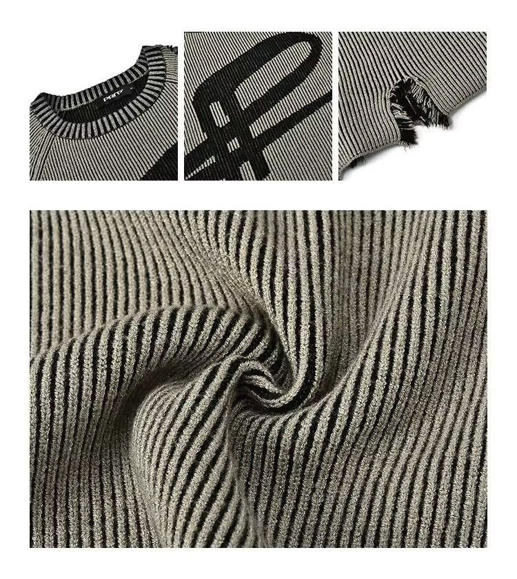 Vintage Grunge Aesthetic Knitted Top Vintage Distressed T Shirt Size M / US 6-8 / IT 42-44 - 4 Thumbnail