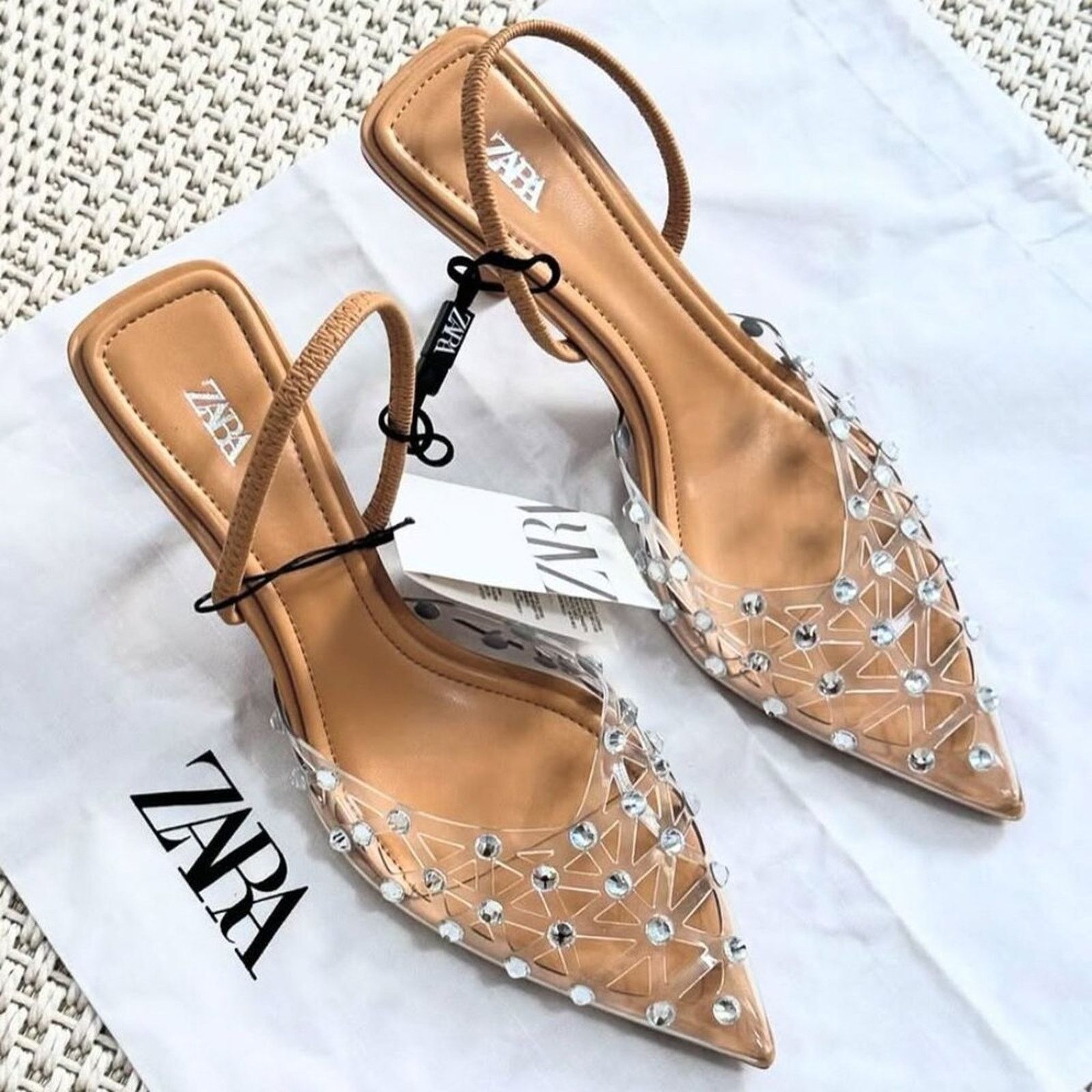 Zara ZARA Vinyl High Heels Size US 8 / IT 38 - 1 Thumbnail