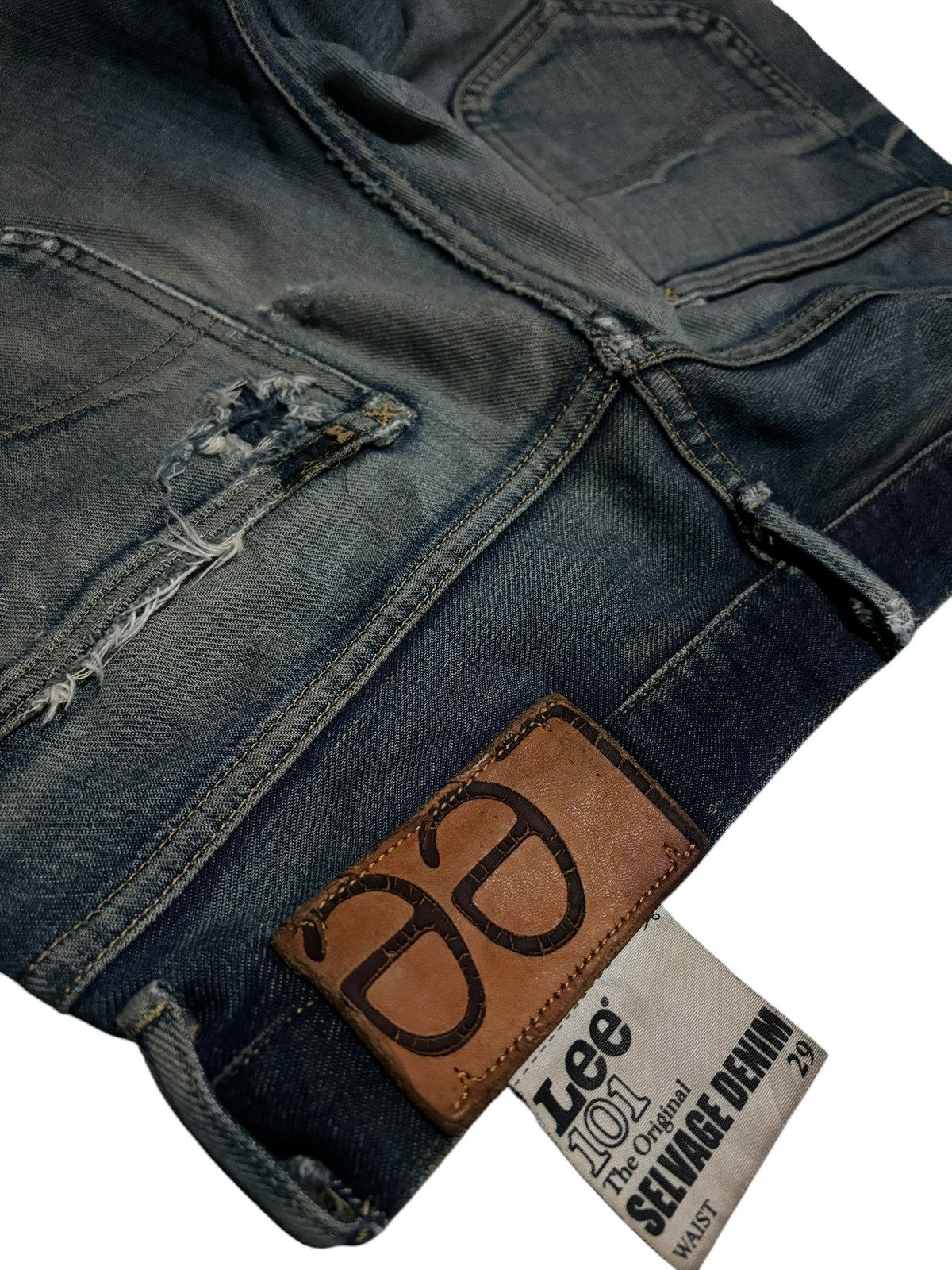 Comme des Garcons Y2k Lee Selvedge Lot 101 Distressed Season Faded Jeans Size US 30 / EU 46 - 10 Thumbnail