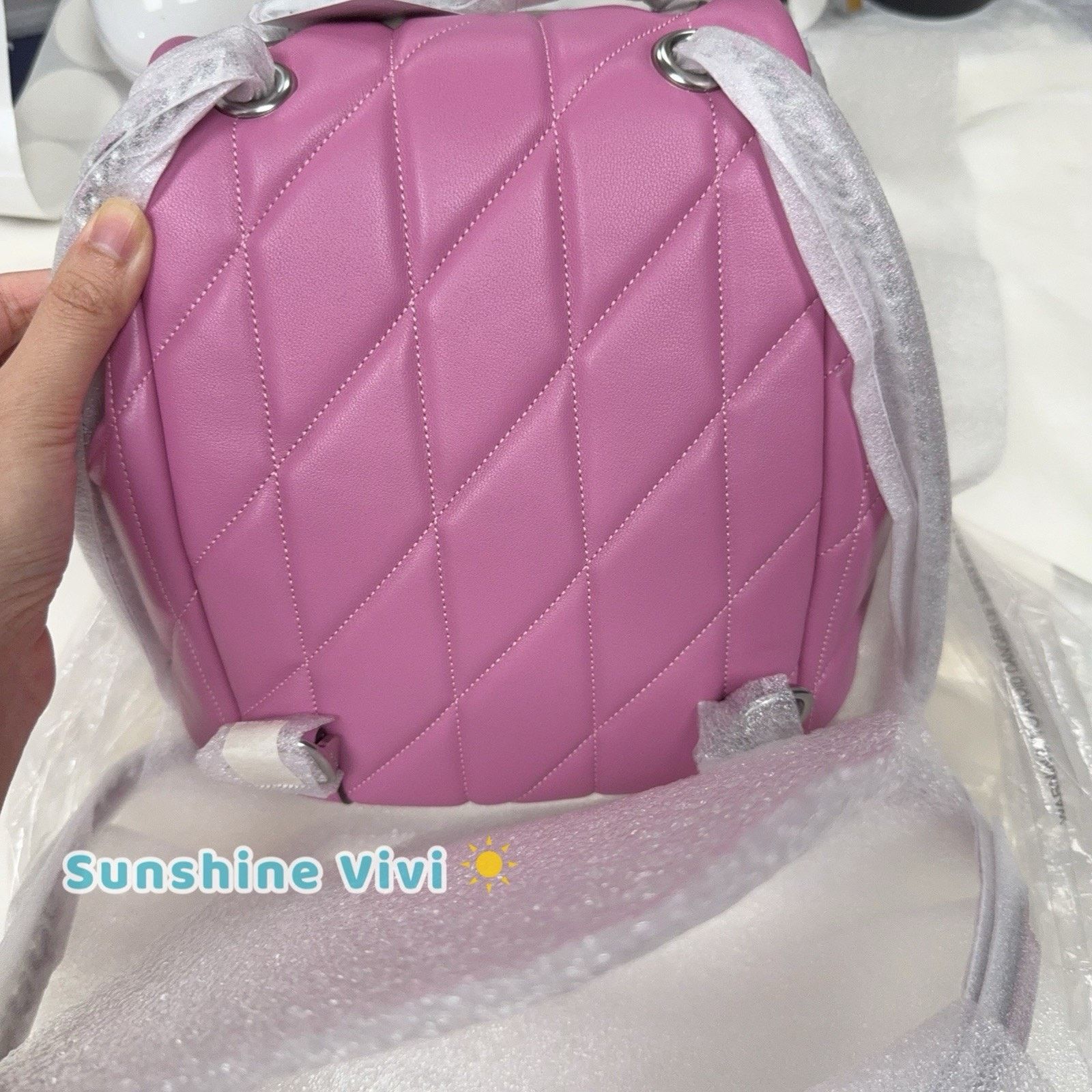 Coach NWT Coach Tabby Backpack Pillow Fuschia Leather CU076 Size ONE SIZE - 7 Thumbnail