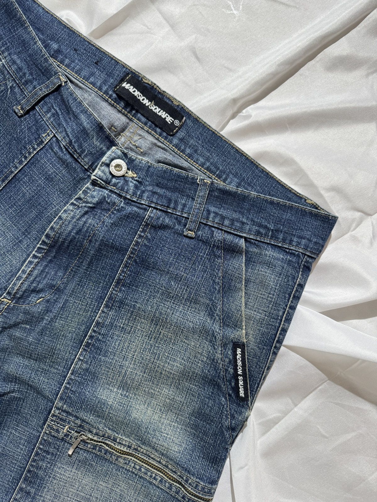 If Six Was Nine Japan Style Vintage Washed Baggy Wide Jeans Size US 33 - 8 Thumbnail