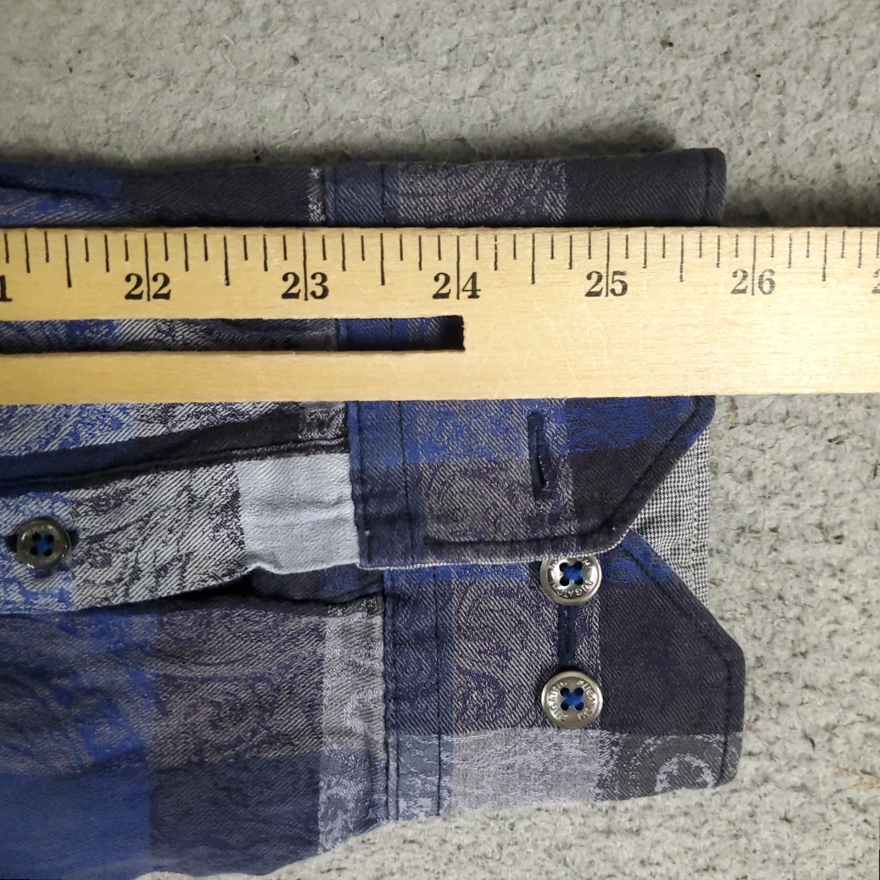 BUGATCHI Bugatchi Uomo Shirt XL Men Blue Plaid Button-Up Long Sleeve Size US XL / EU 56 / 4 - 6 Thumbnail