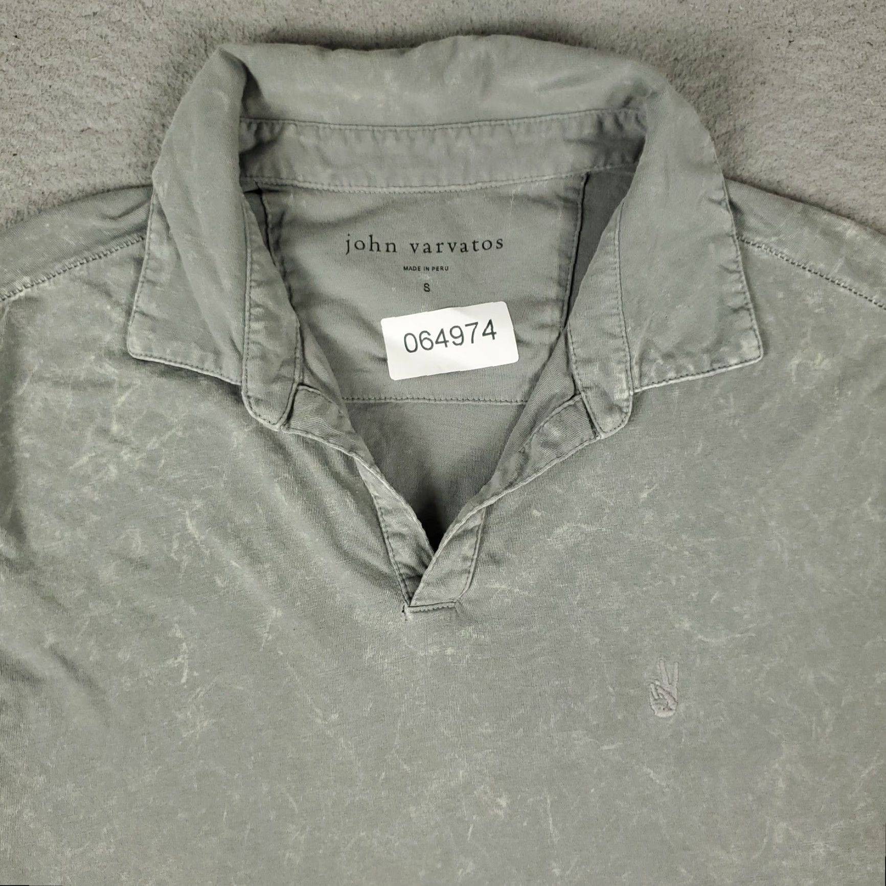 John Varvatos John Varvatos Polo Shirt Mens Size Small Gray Short Sleeve Collar Size US S / EU 44-46 / 1 - 2 Thumbnail