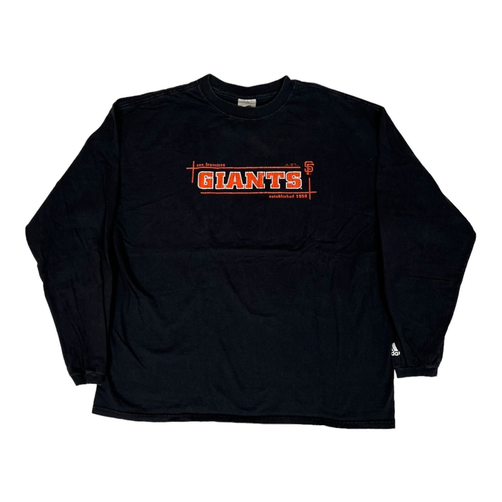 Adidas Vintage Adidas San Francisco Giants Long Sleeve Shirt Black Size US XL / EU 56 / 4 - 1 Thumbnail