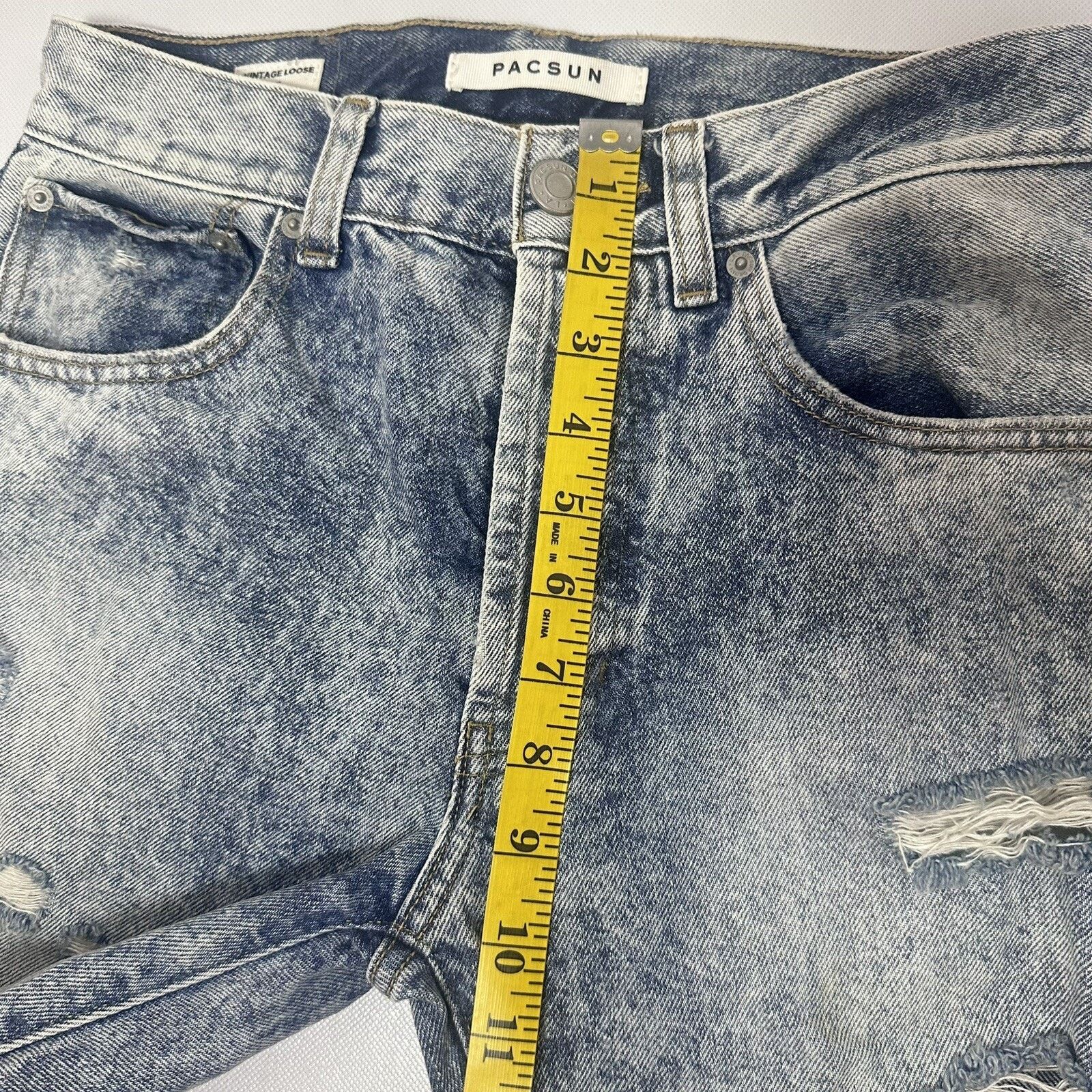Pacsun PacSun Jeans Mens Loose Fit Blue Acid Wash Button Fly Denim Size US 30 / EU 46 - 7 Thumbnail