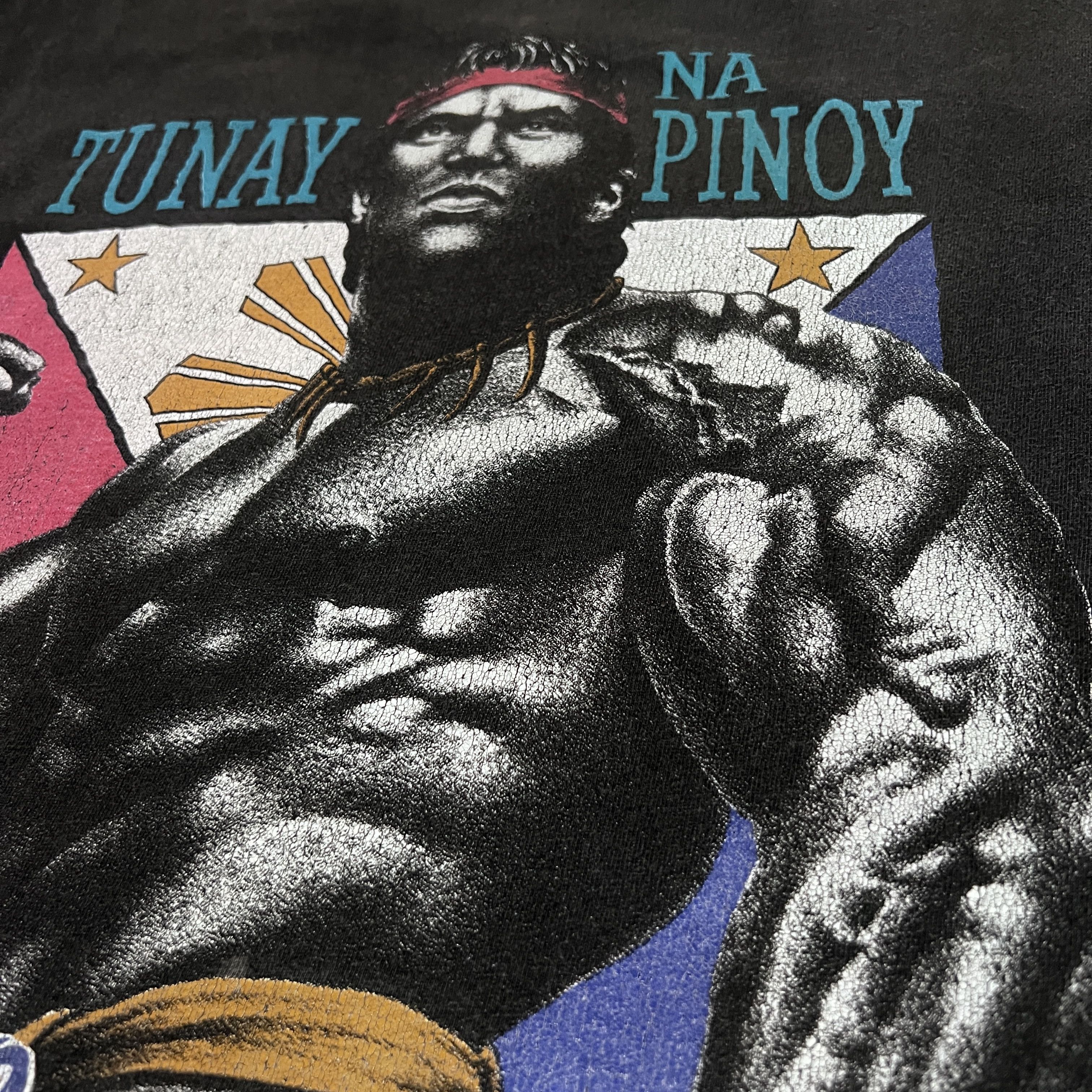 Vintage Vintage 90s Filipino Strength Gym Fitness Tee XL Faded Size US XL / EU 56 / 4 - 6 Thumbnail
