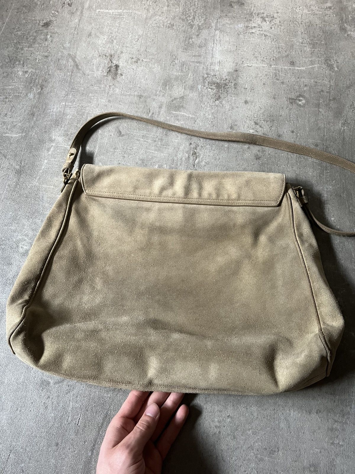 Jil Sander Vintage Jil Sander suede shoulder bag khaki green Size ONE SIZE - 8 Thumbnail