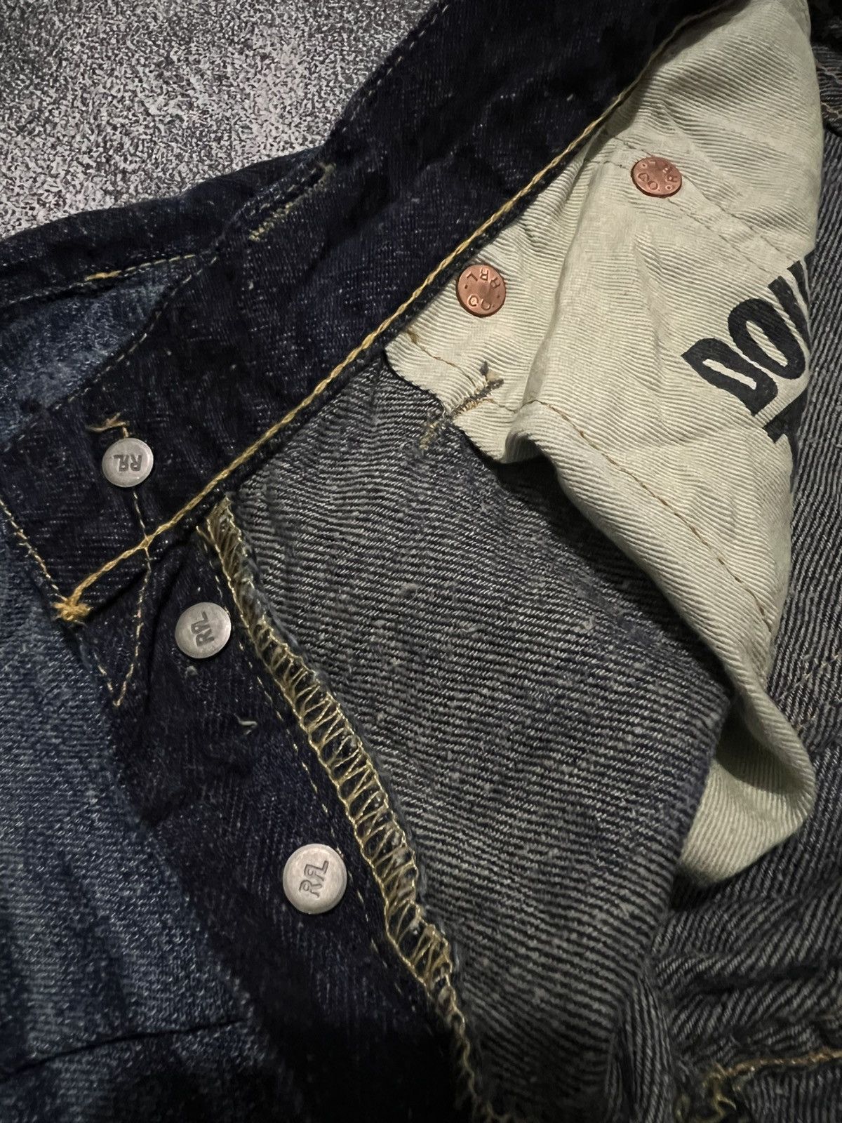 RRL Ralph Lauren Double RL Slim Fit Japan Woven Selvedge Denim Size US 30 / EU 46 - 10 Thumbnail