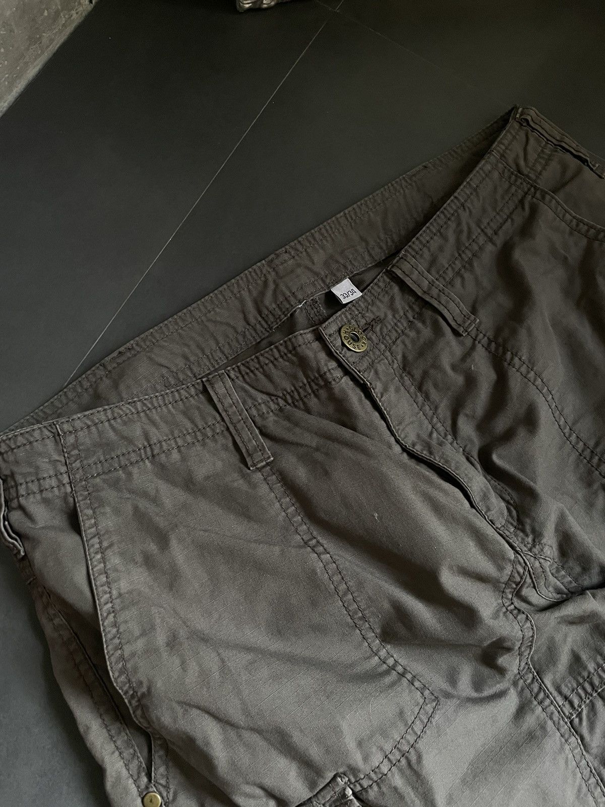 Vintage Vintage Japanese Flared Cargo Zip Pants Bandage Faded Double Size US 32 / EU 48 - 7 Thumbnail