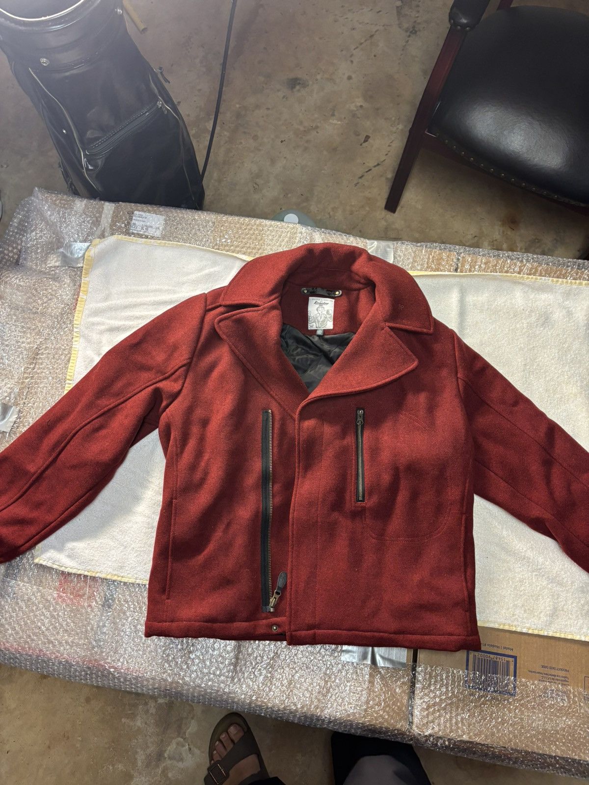 I. Spiewak And Sons Spiewak X Karmaloop Wool PeacoatJacket – Red – Size L Size US L / EU 52-54 / 3 - 2 Thumbnail