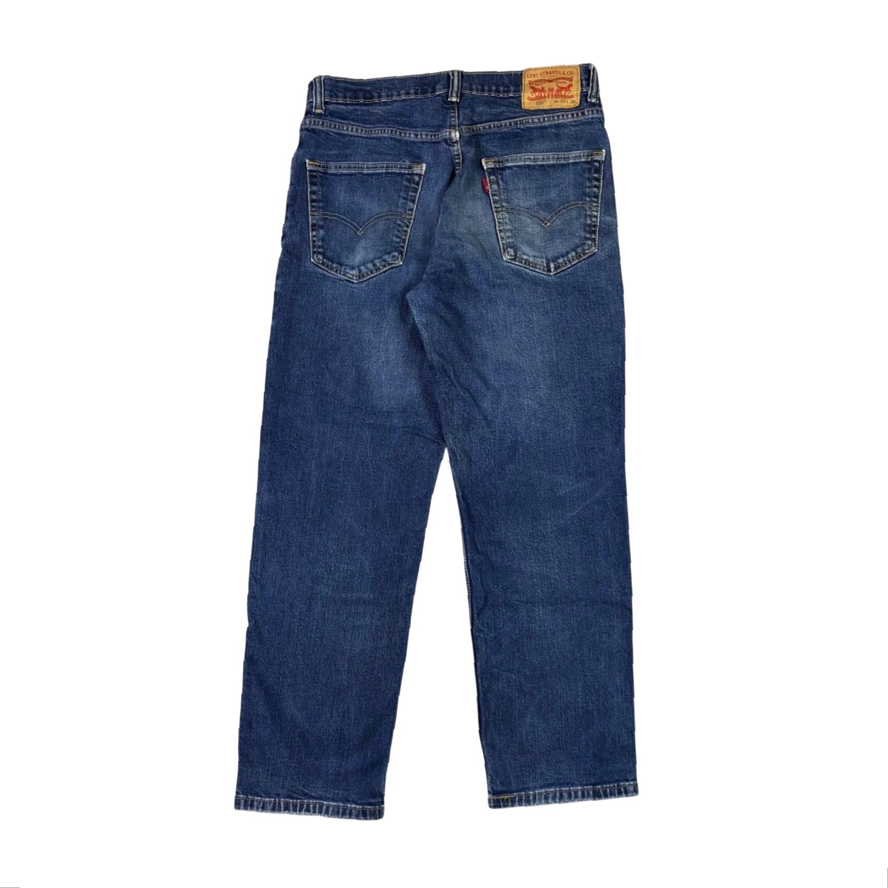 Levi's Levis Jeans 550 Relaxed Fit Mens 30x27 Blue Denim Medium Wash Vintage 90s Pants Straight Size US 30 / EU 46 - 2 Thumbnail