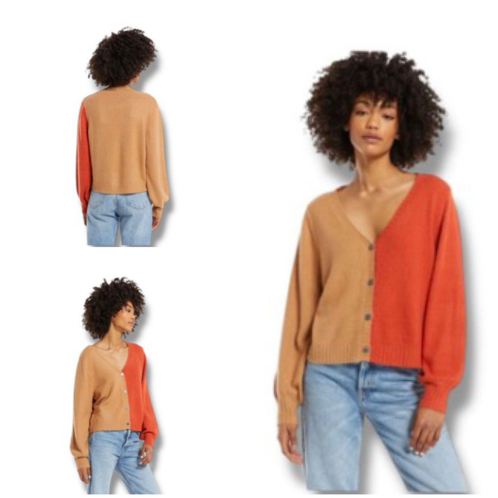 Z Supply Z Supply Nova two tone colorblock knit cardigan Size L / US 10 / IT 46 - 1 Thumbnail