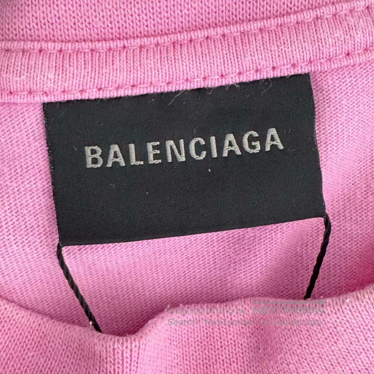 Balenciaga Balenciaga Pink Logo Short Sleeve T-Shirt. Size M / US 6-8 / IT 42-44 - 5 Thumbnail