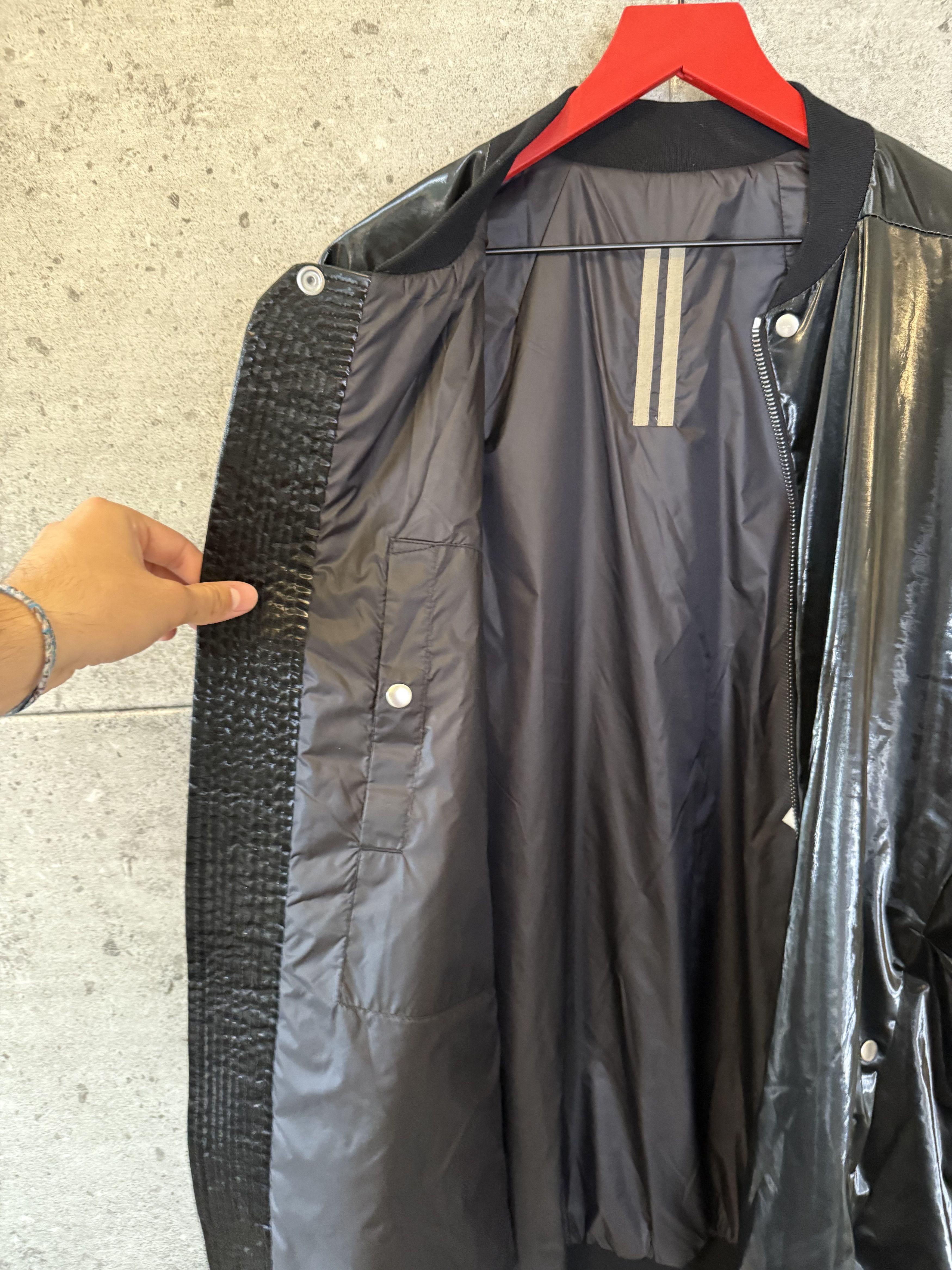 Rick Owens × Rick Owens Drkshdw Rick owens patent jumbo flight bomber jacket Size US XXL / EU 58 / 5 - 9 Thumbnail