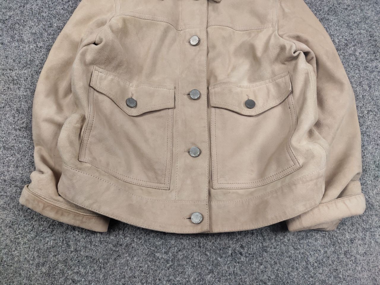 Allsaints Allsaints Sukes Suede Leather Dusty Pink Beige Jacket Size XS / US 0-2 / IT 36-38 - 9 Thumbnail