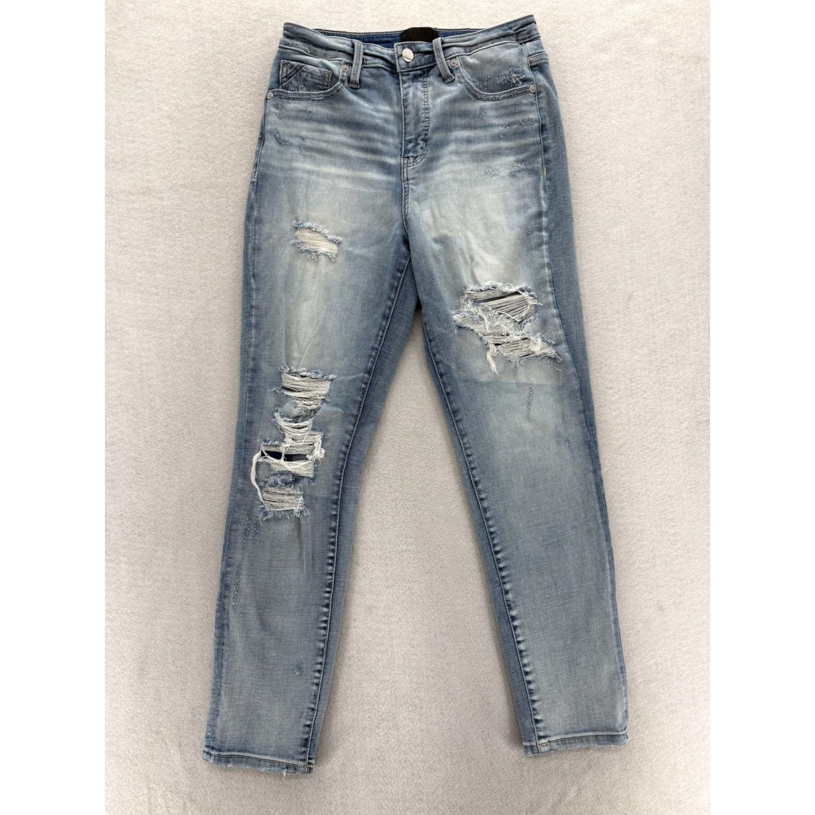 Buckle Black Buckle Black Jeans Womens 27 Light Wash Distressed Mom Jean High Rise Grunge Y2K Size 27" / US 4 / IT 40 - 2 Thumbnail