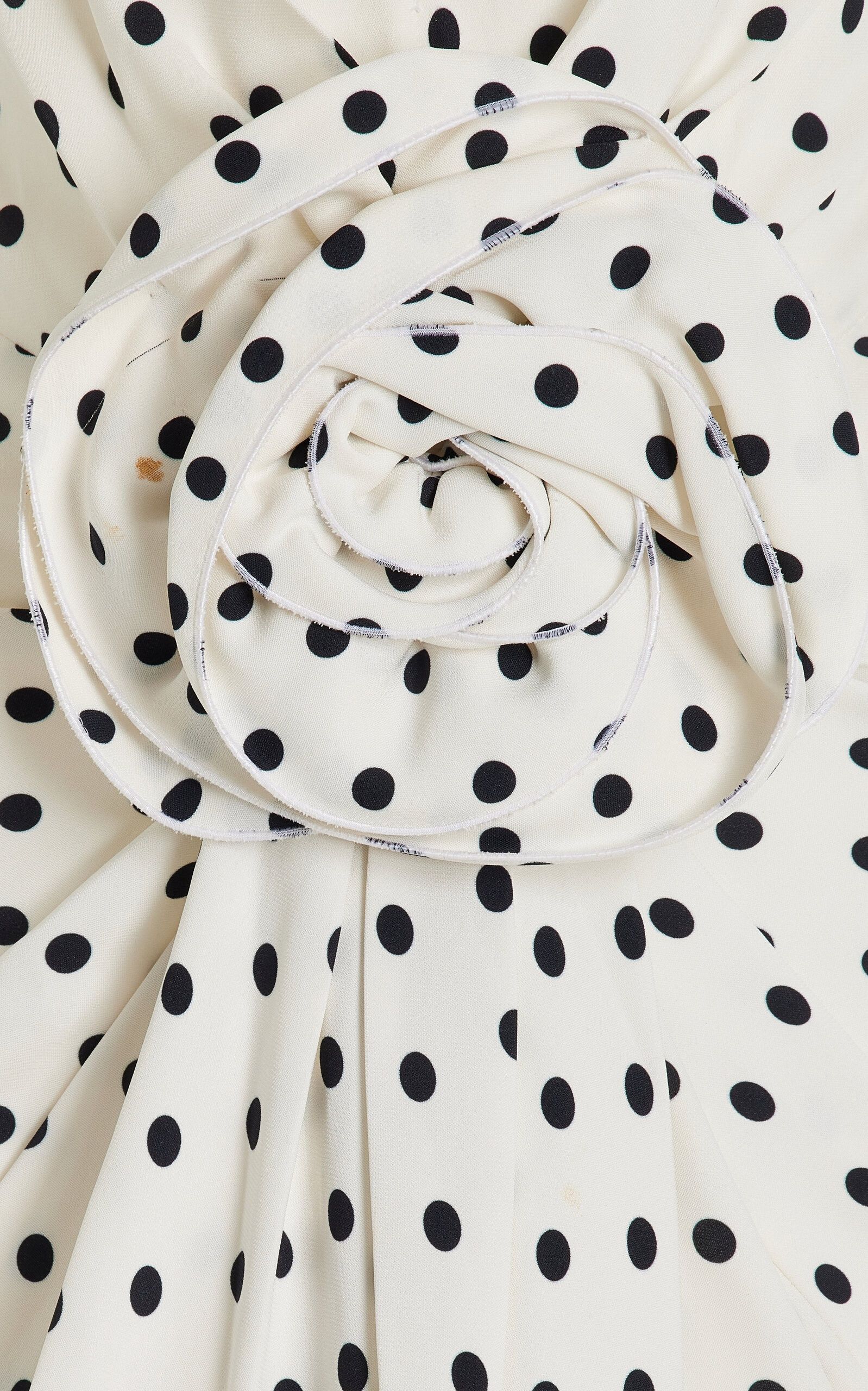 Balmain o1s1wg110825 Rosette Crepe Maxi Dress in White/Black Size S / US 4 / IT 40 - 5 Thumbnail