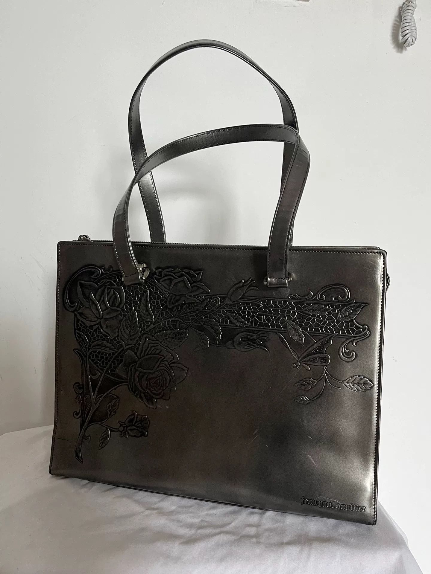 Jean Paul Gaultier Jean Paul Gaultier Silver Rose Handbag Size ONE SIZE - 1 Thumbnail