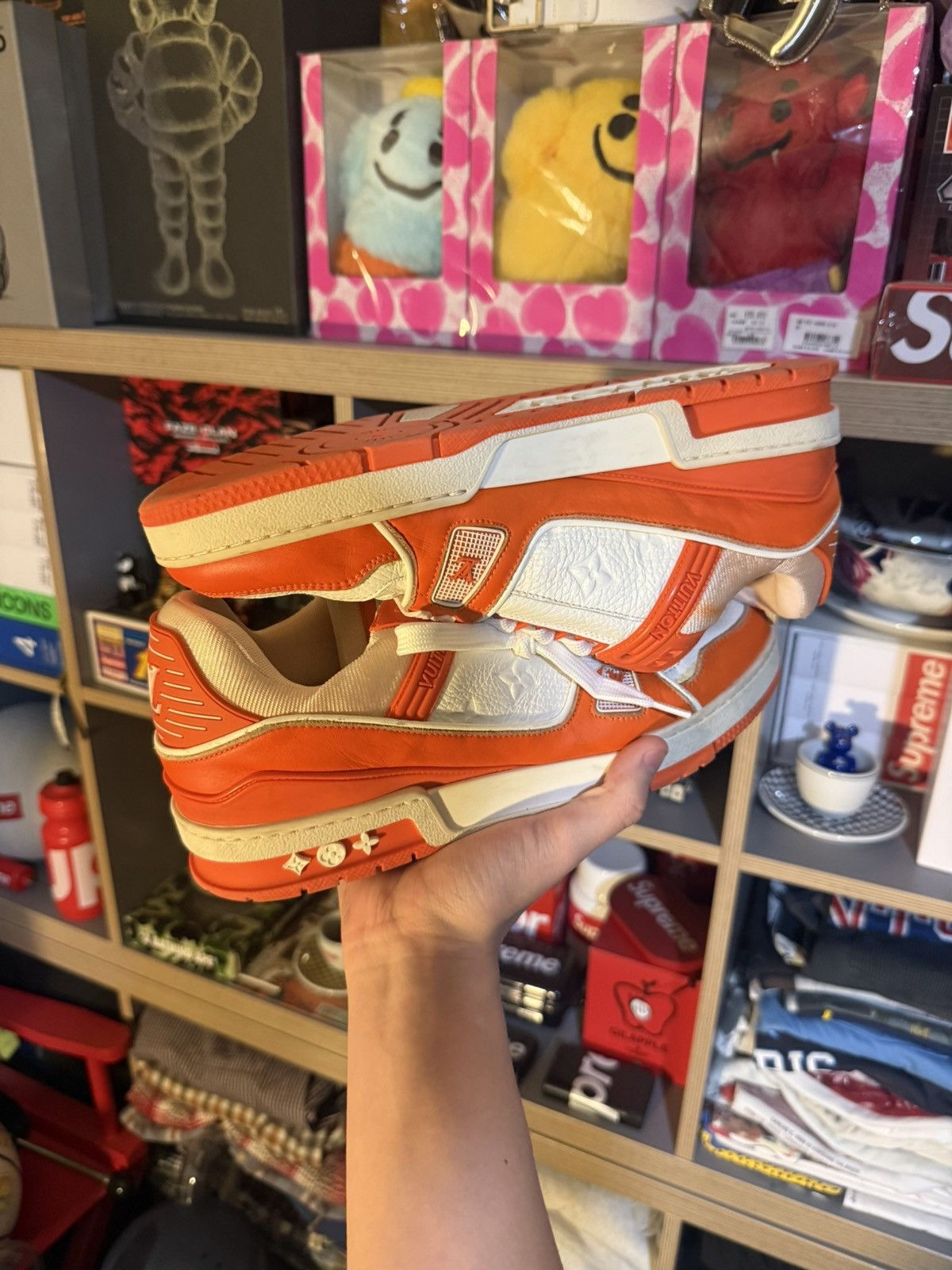 Louis Vuitton Louis Vuitton Orange/White Trainer Sneaker Size US 10 / EU 43 - 5 Thumbnail