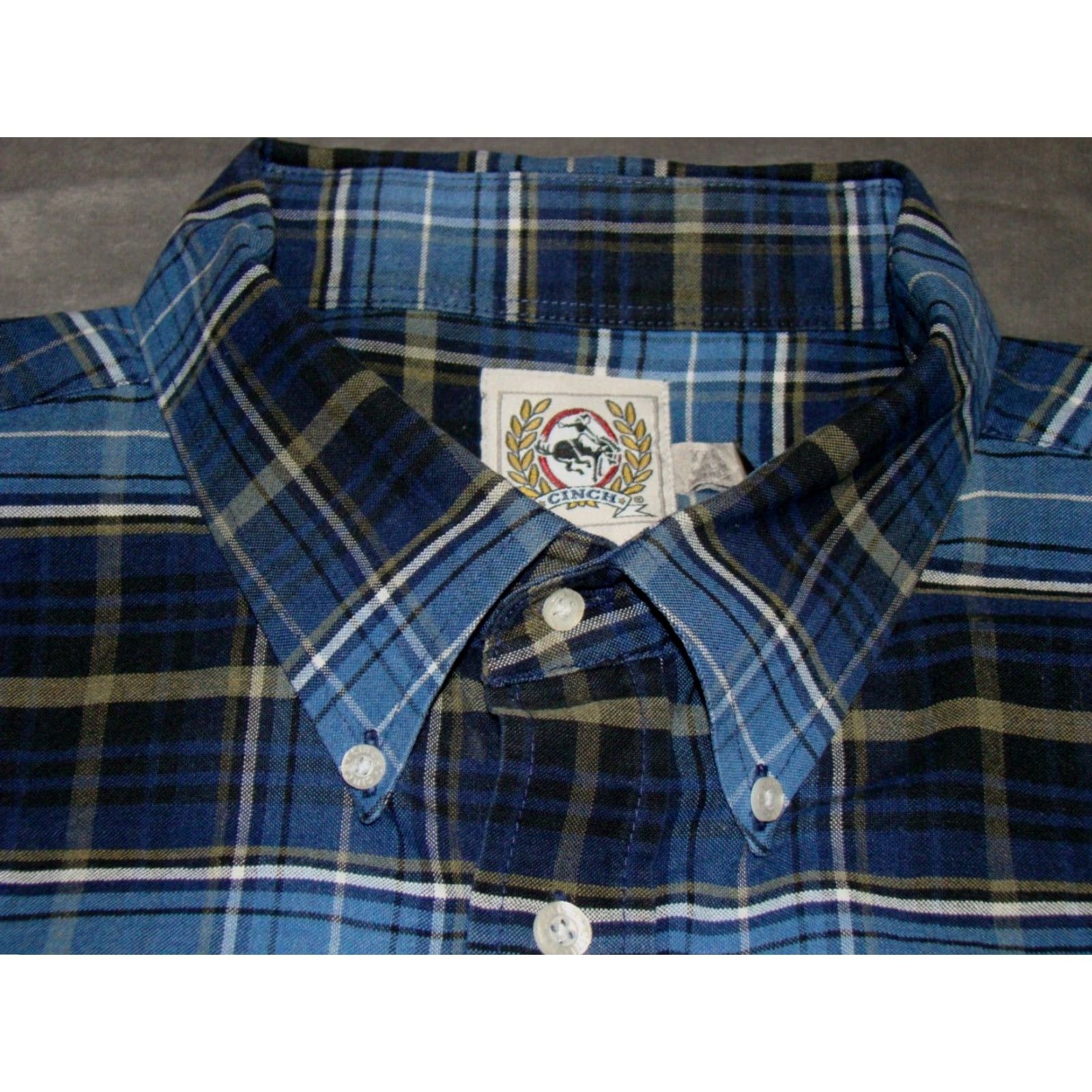 Vintage Cinch Shirt Mens 2XL Long Sleeve Blue Plaid Oxford Western Button-Up Collared Casual Cowboy Western Size US XXL / EU 58 / 5 - 3 Thumbnail