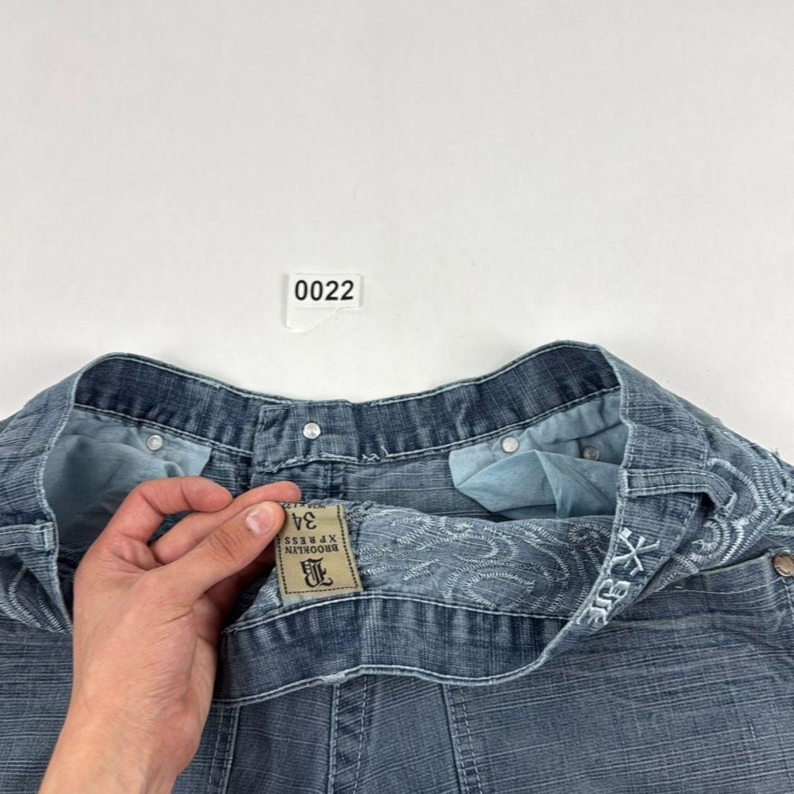 Vintage rare grunge archive y2k navy baggy wide leg jeans
