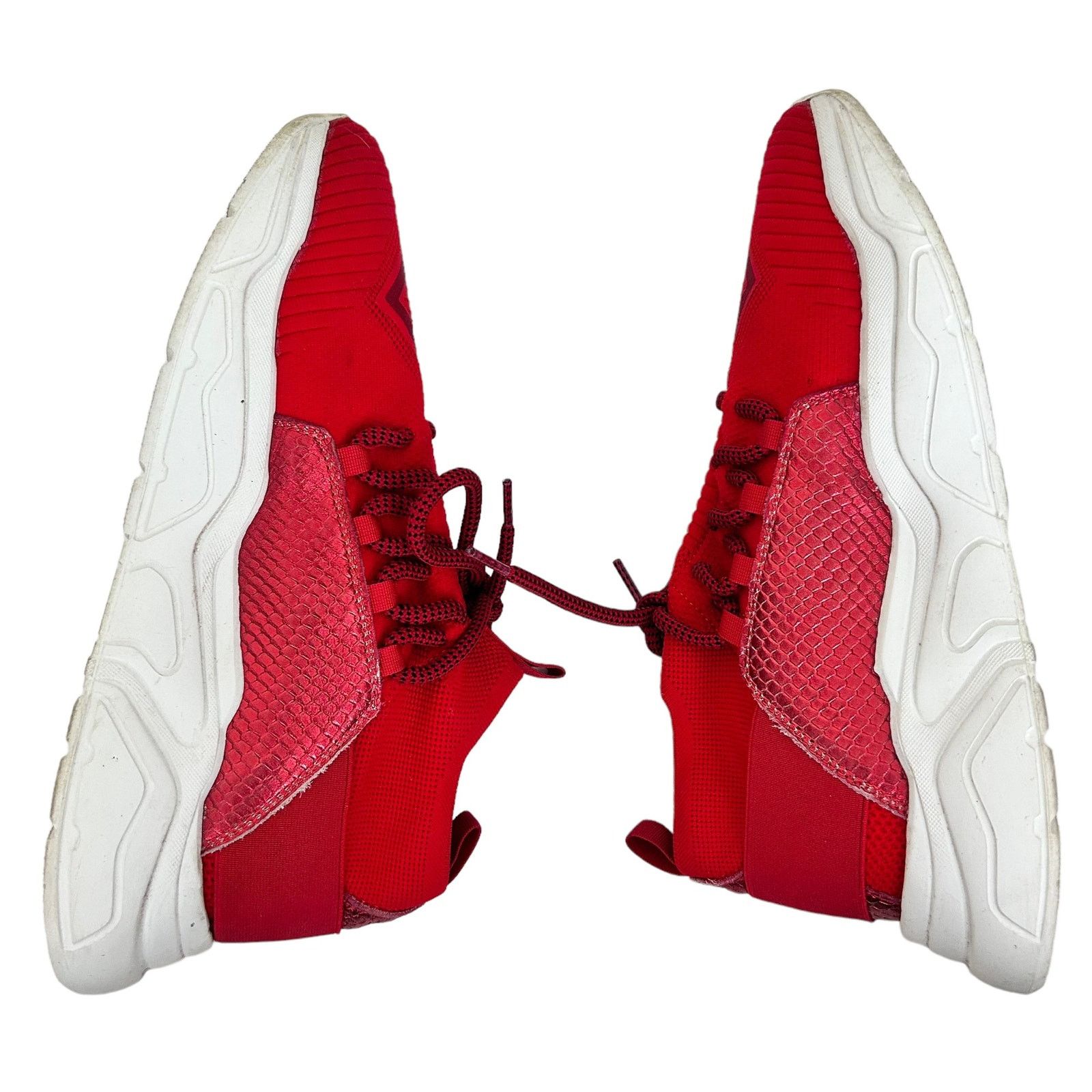 Roberto Cavalli Roberto Cavalli Red Chunky Sock Sneakers Sz 11 Size US 11 / IT 41 - 9 Thumbnail