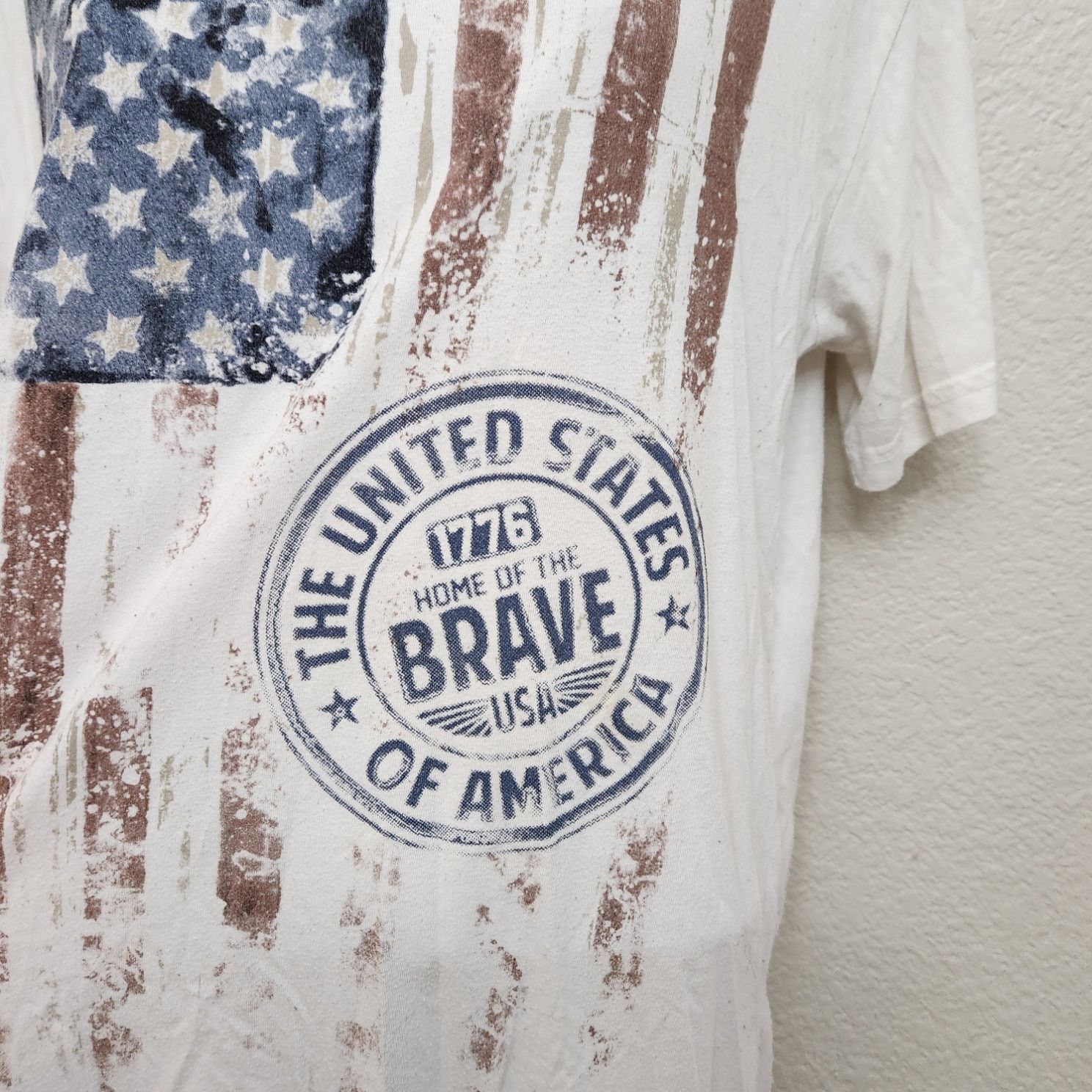 Other Galt White Blue Faded American Flag Graphic T Shirt Medium Size US M / EU 48-50 / 2 - 2 Thumbnail