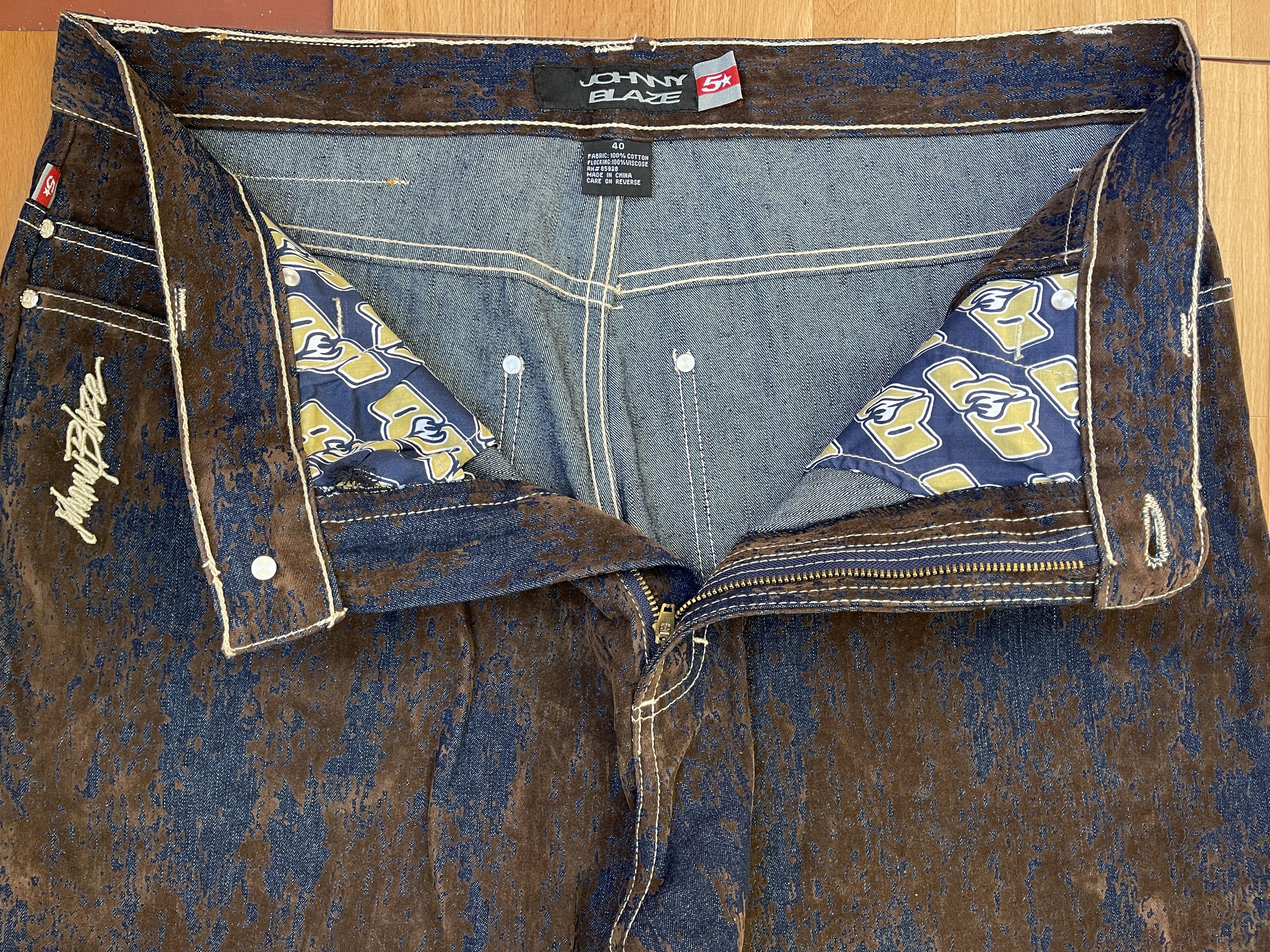 Wu-Tang Clan Johnny Blaze jeans, Wu Wear, vintage hip hop baggy, 90s 40 Size US 40 / EU 56 - 13 Thumbnail