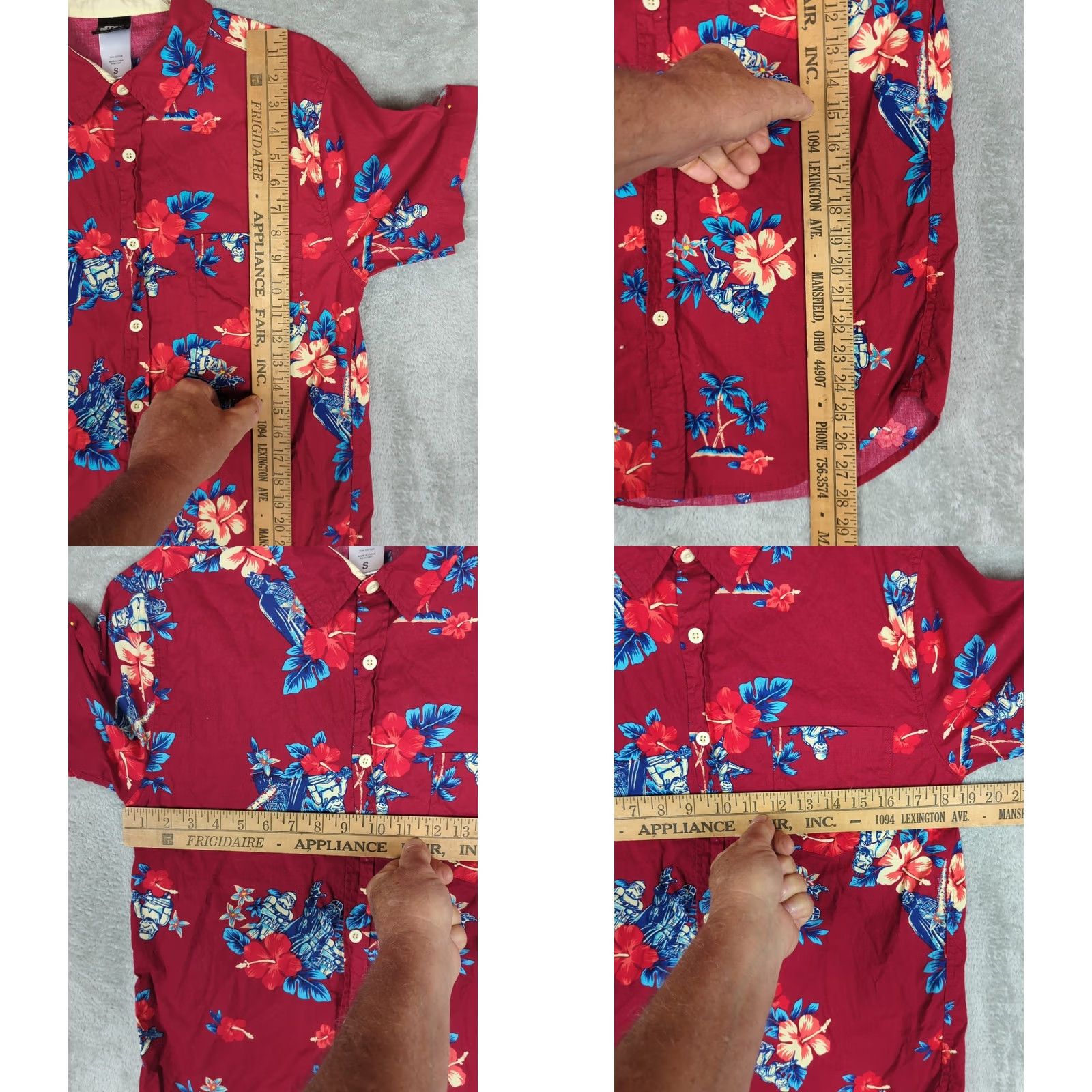 Star Wars Star Wars Hawaiian Shirt Mens Small Red Button Up Tropical Darth Vader Floral Size US S / EU 44-46 / 1 - 8 Thumbnail