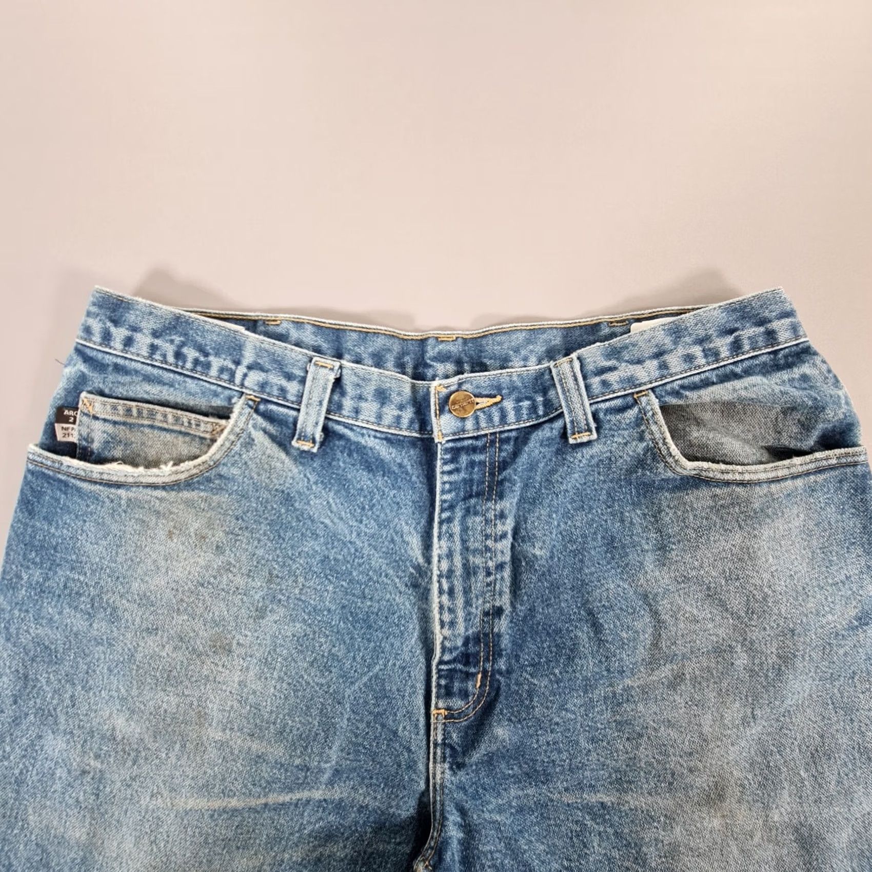 Carhartt VINTAGE Carhartt FR Mens Jeans Blue W38 L32 Fire Resistant Denim Jeans Size US 38 / EU 54 - 3 Thumbnail