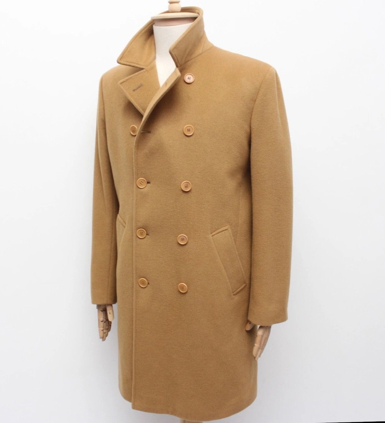 Helmut Lang HELMUT LANG Camel Wool ARCHIVE Long Double Breasted Coat 52 Size US L / EU 52-54 / 3 - 1 Thumbnail