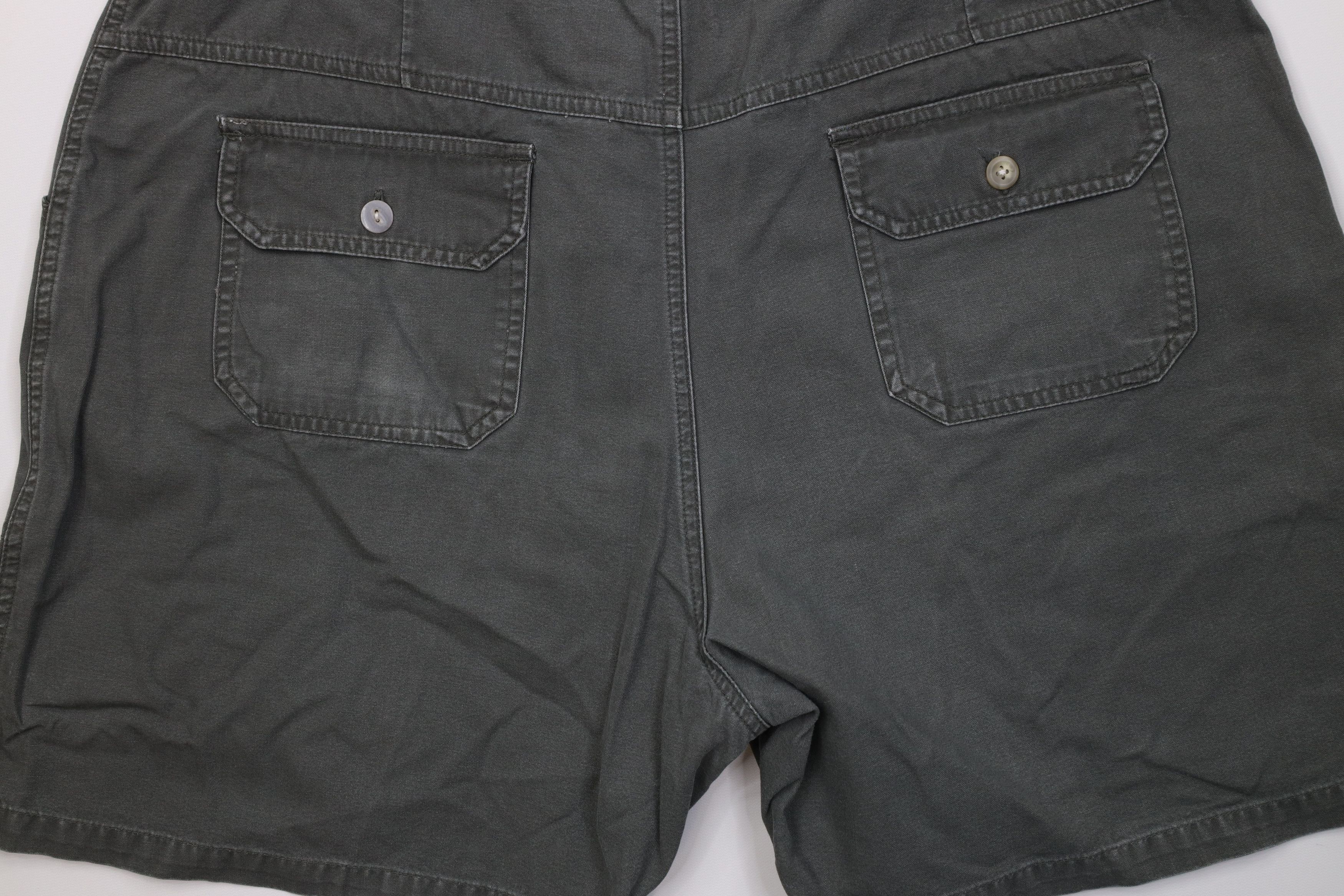 Vintage Vintage 90s Streetwear Hiking Canvas Cargo Shorts Green Size US 40 / EU 56 - 9 Thumbnail