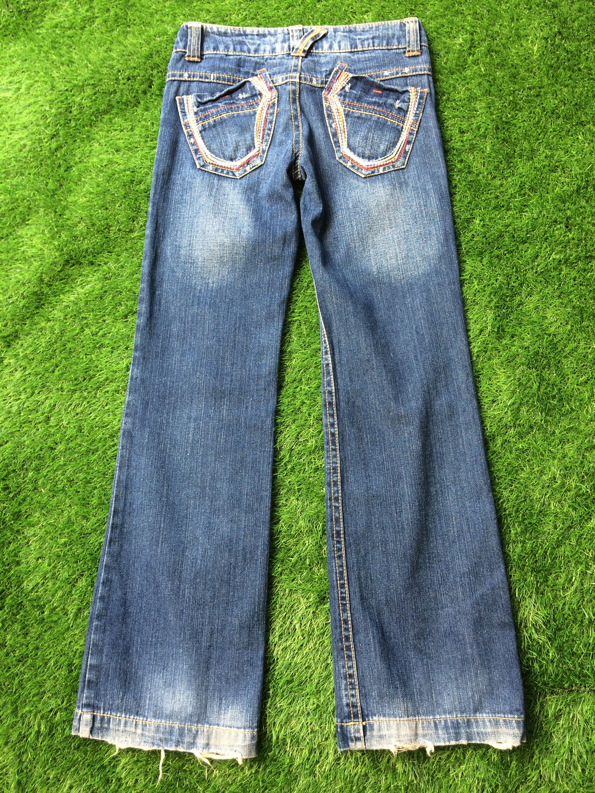 Japanese Brand Japanese Low Rise Distressed Flare Jeans D-697 Size 24" / US 00 / IT 34 - 2 Thumbnail