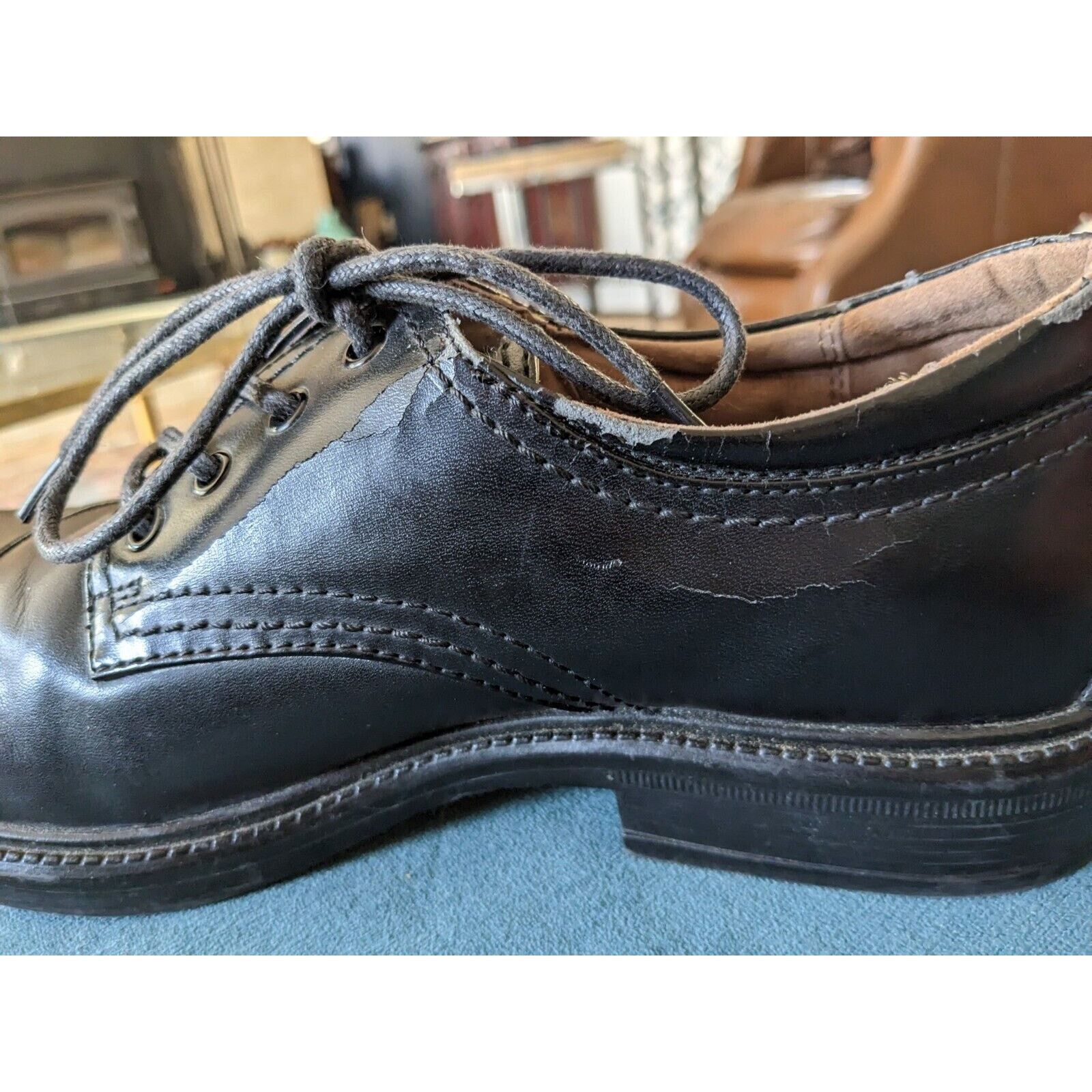 Merona Merona Black Oxford Leather Shoes Size 9 Lace Up Size US 9 / EU 42 - 10 Thumbnail