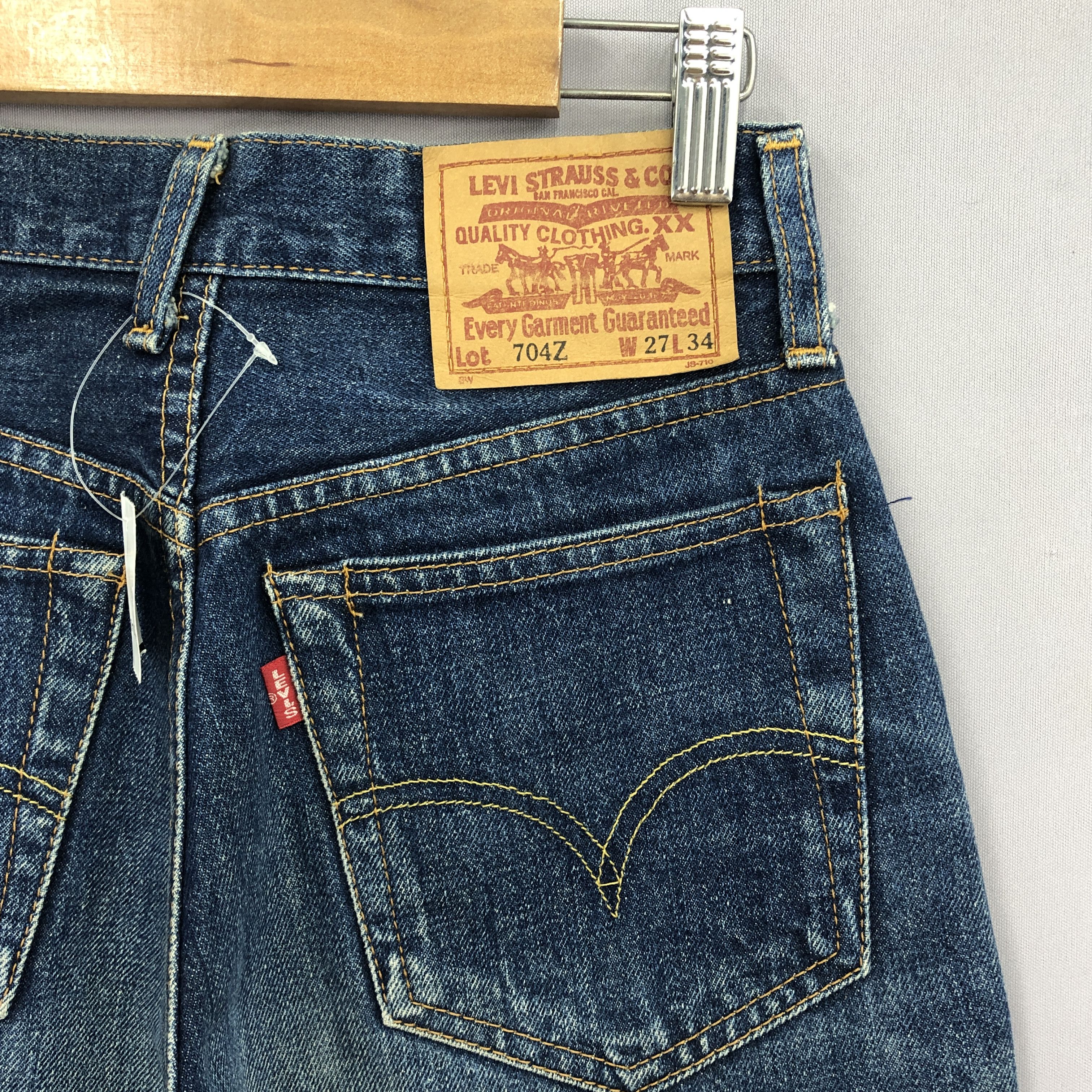 Levi's Vintage 90s Levis 704z Selvedge Jeans Levi's Stonewash Denim Size 24" / US 00 / IT 34 - 5 Thumbnail