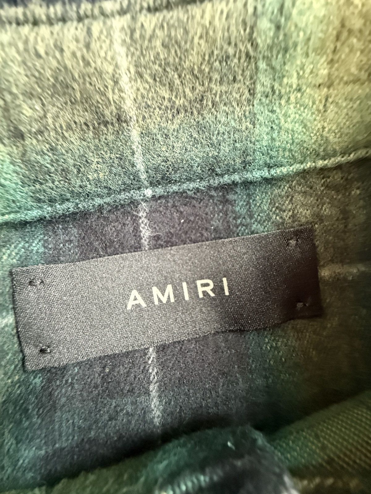 Amiri $990 Amiri leather star patch green flannel check shirt 48 Size US M / EU 48-50 / 2 - 21 Thumbnail