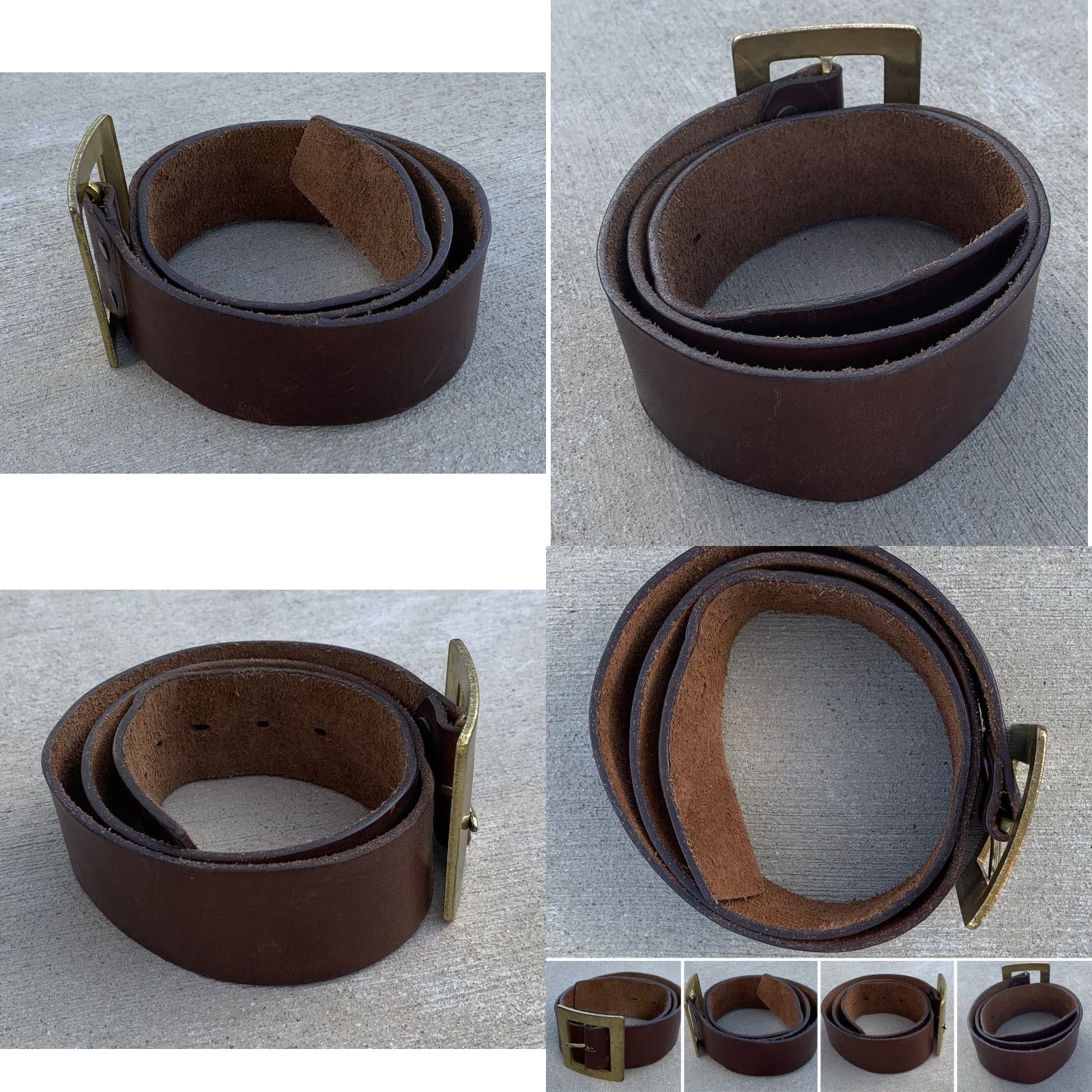 Vintage VINTAGE bench made Harness Cowhide Leather Belt Removable Buckle 35 or 36 Brown Adult Unisex Shirt/Hoodie/Belt? Size ONE SIZE - 8 Thumbnail