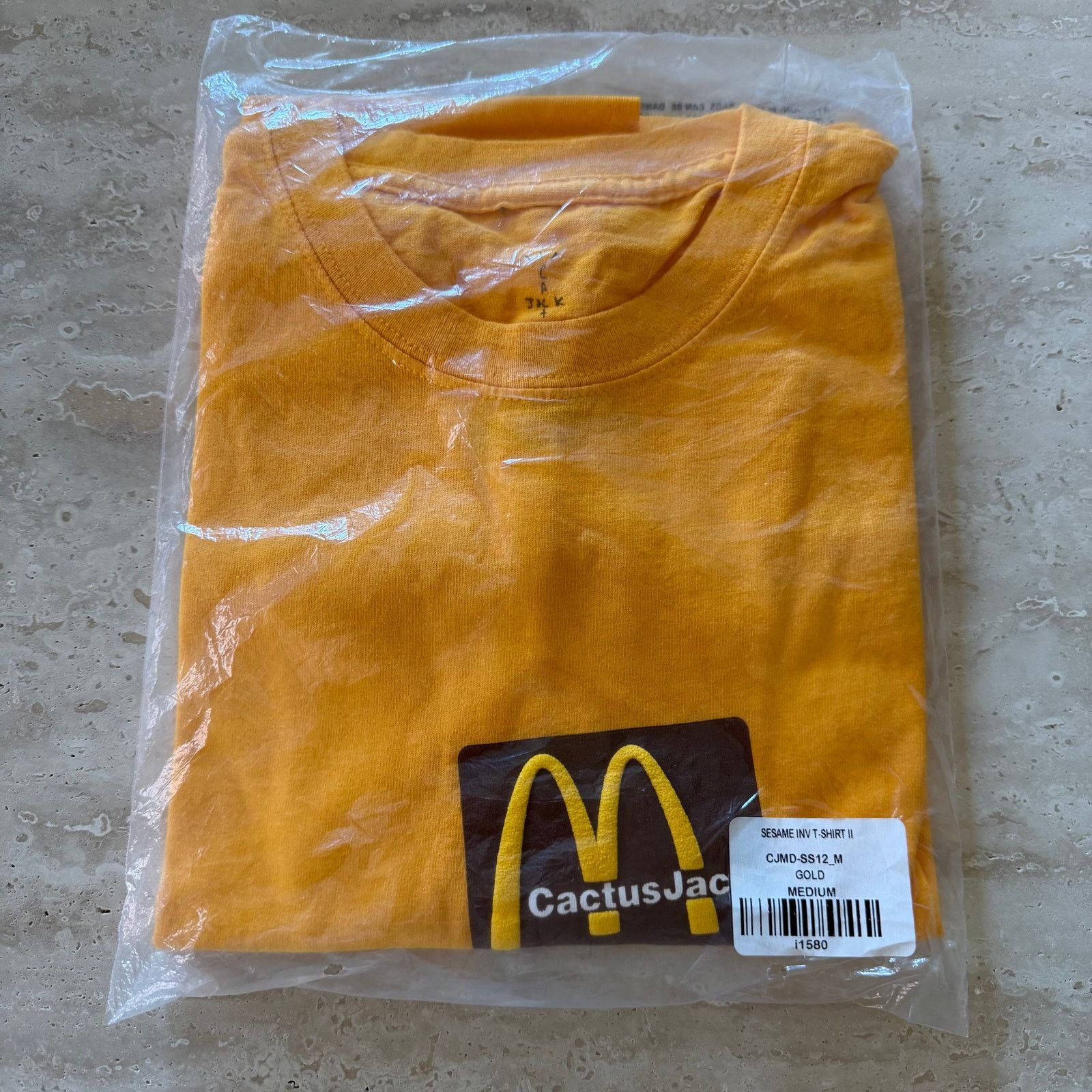 Travis Scott Cactus Jack x McDonald's Sesame Inv II T-Shirt Gold Size M Size US M / EU 48-50 / 2 - 3 Thumbnail